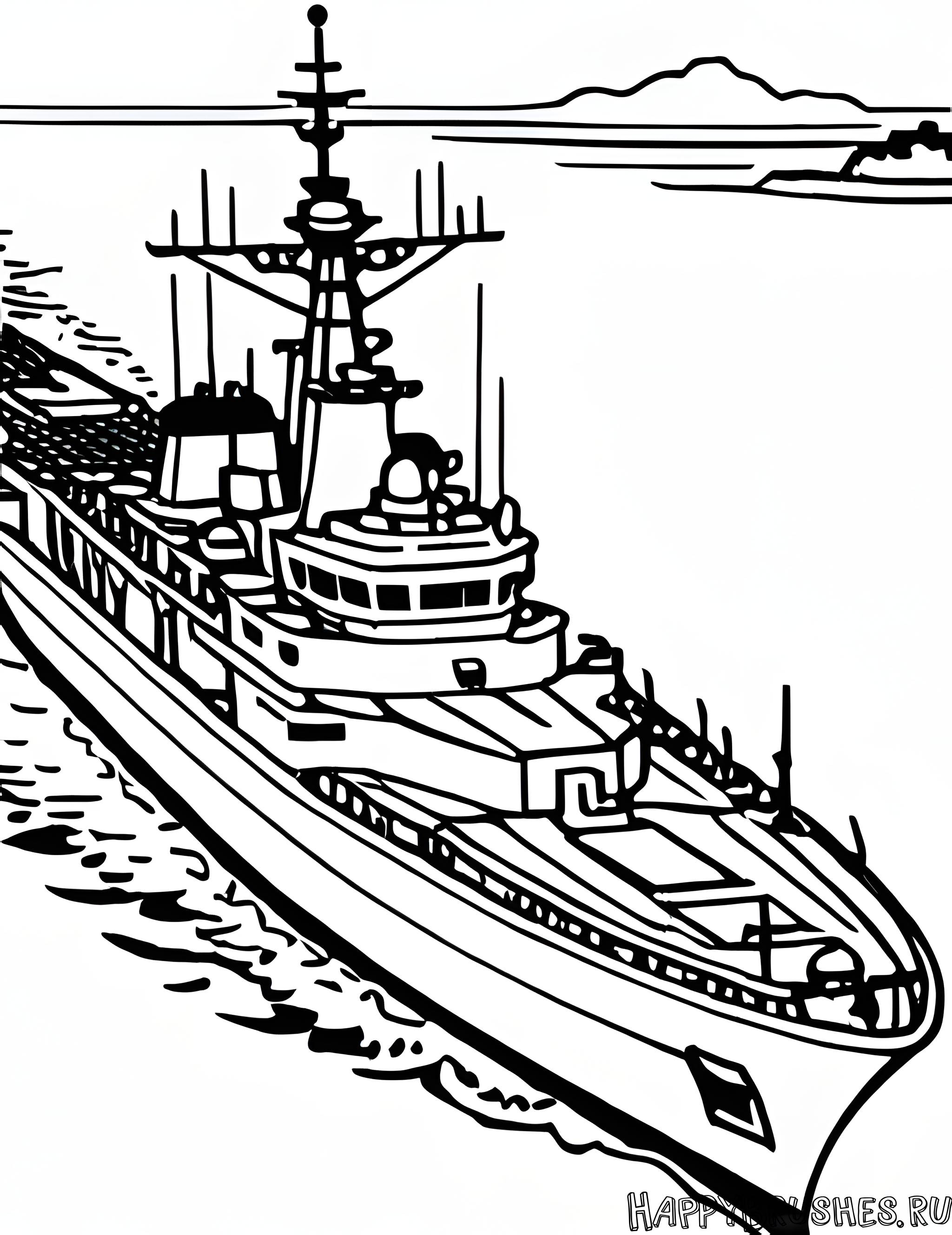 Раскраска Военный корабль 26
