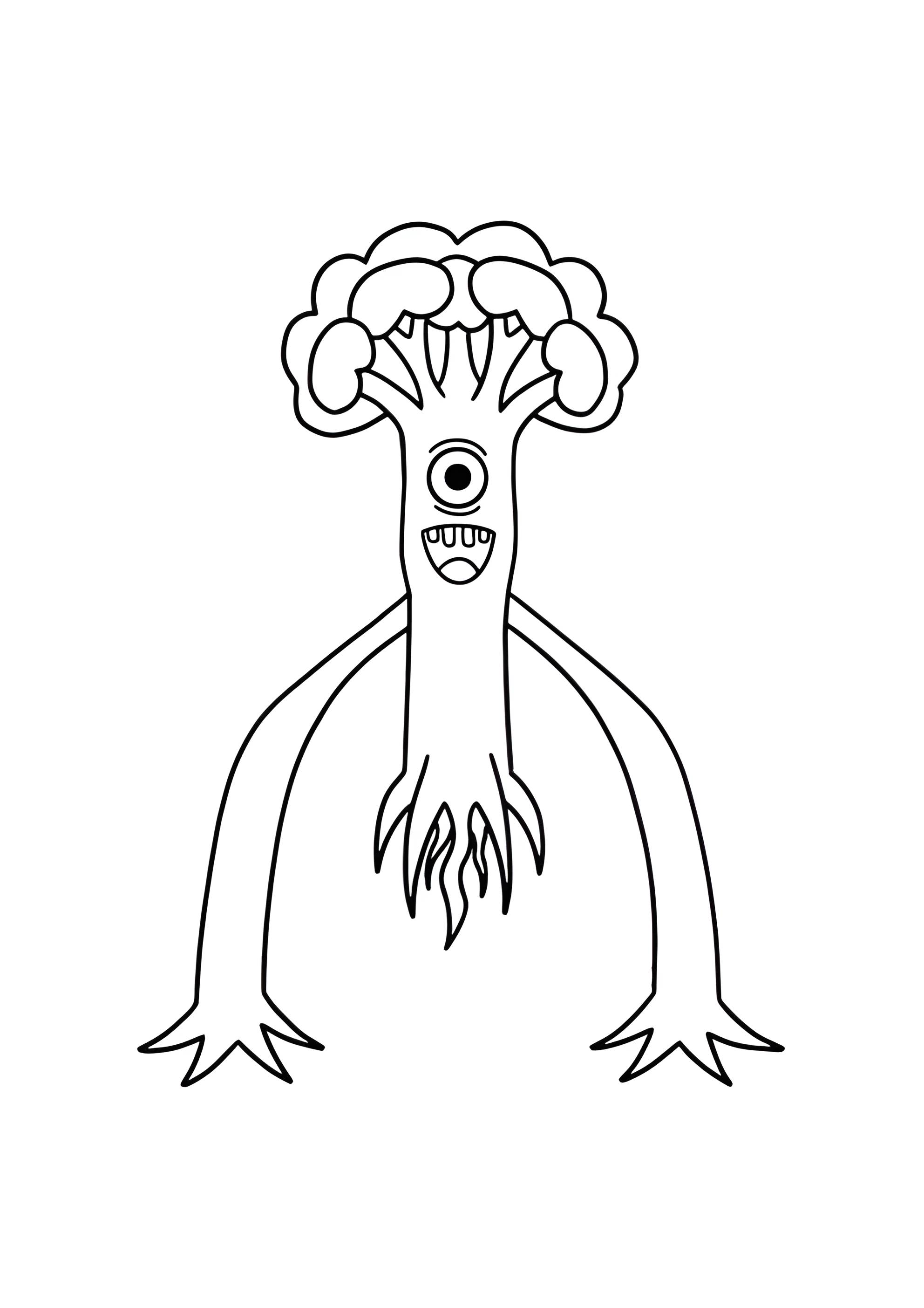 Раскраска Высокий Виктор из сада Банбан