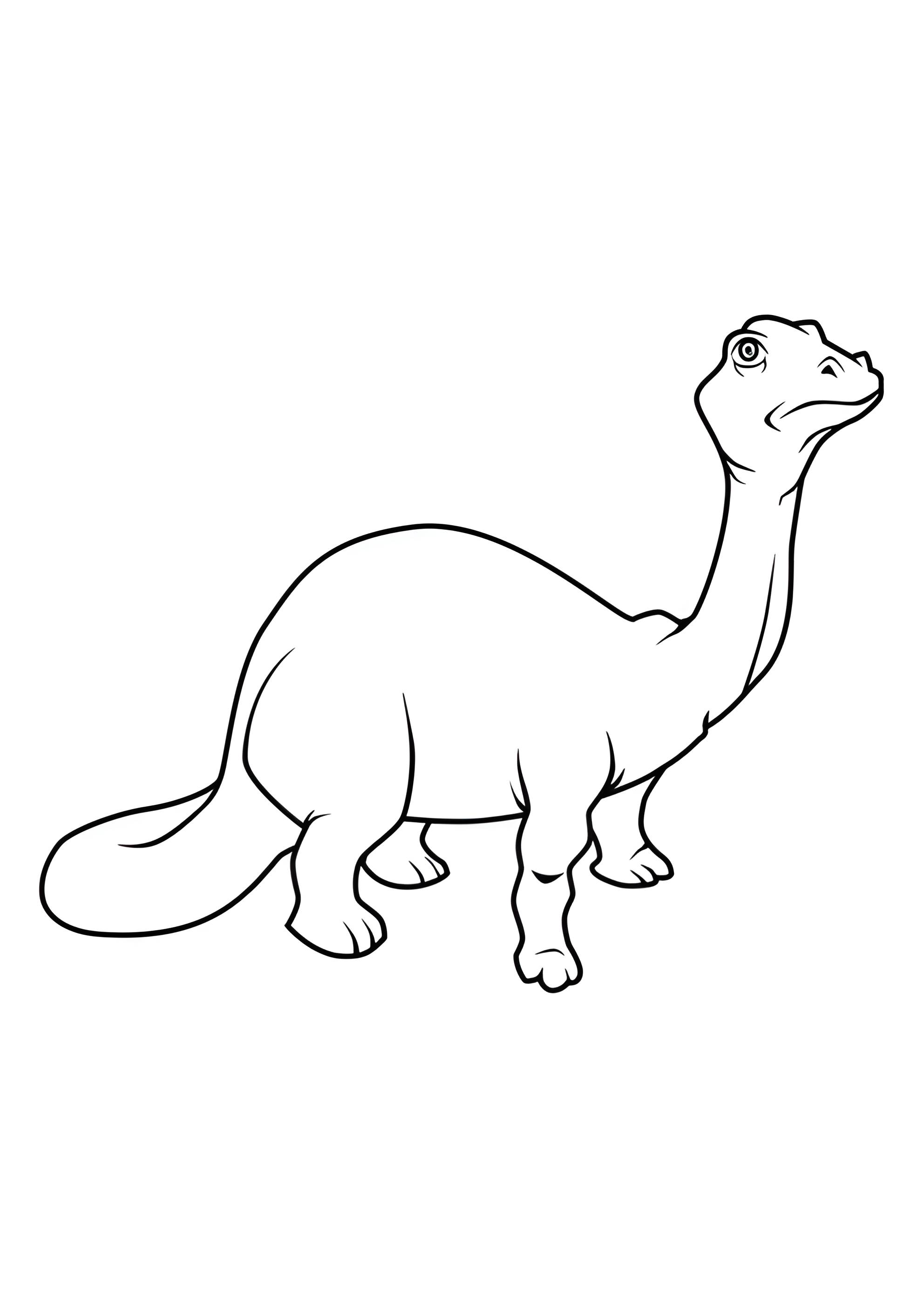 Раскраска Бронтозавр
