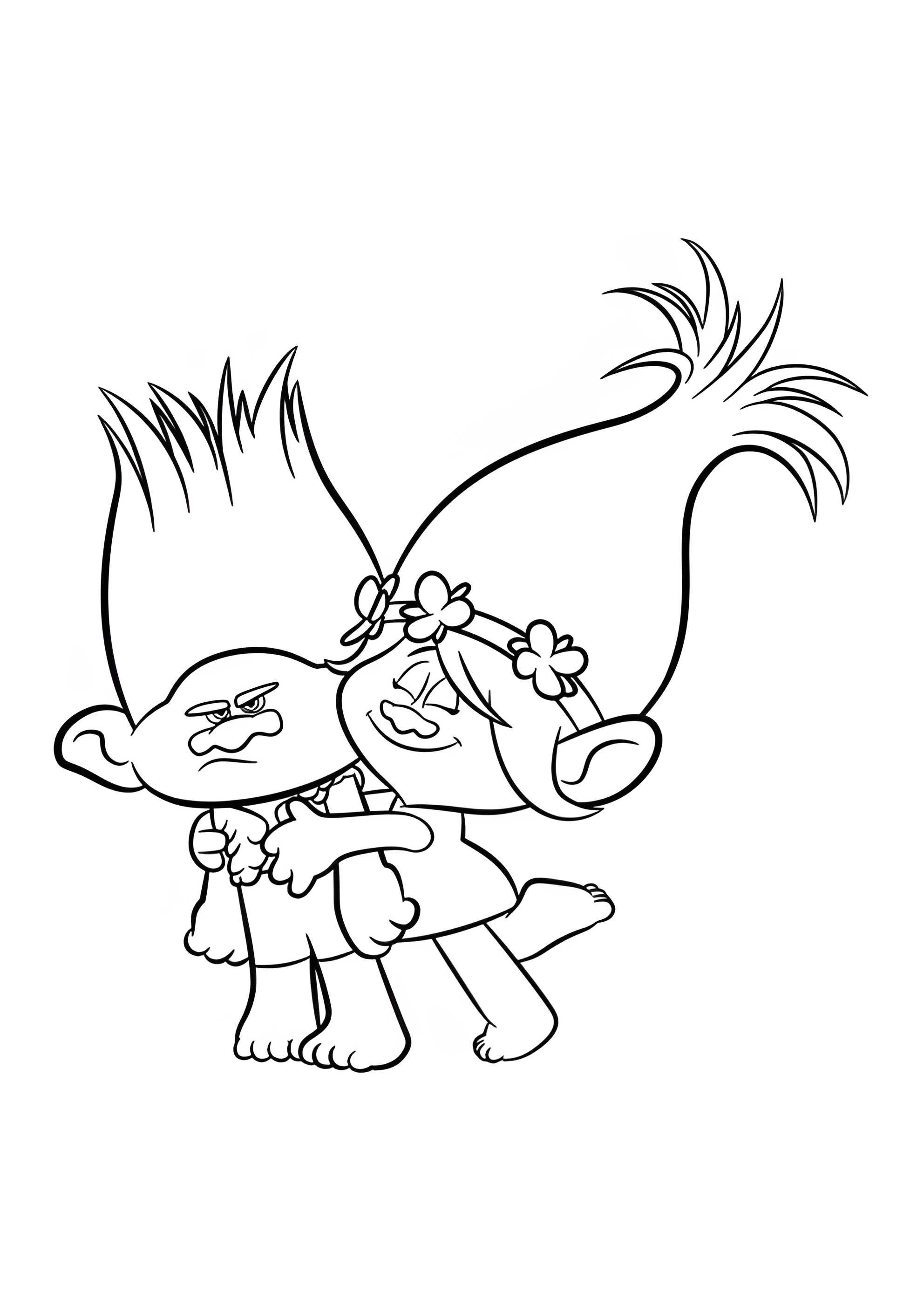 Раскраска Цветан и Розочка