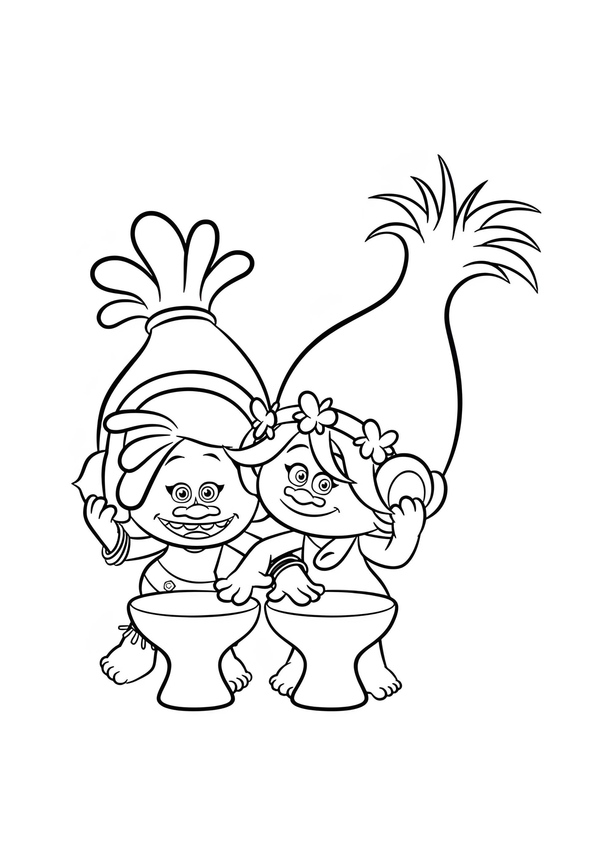 Раскраска DJ Звуки и Розочка