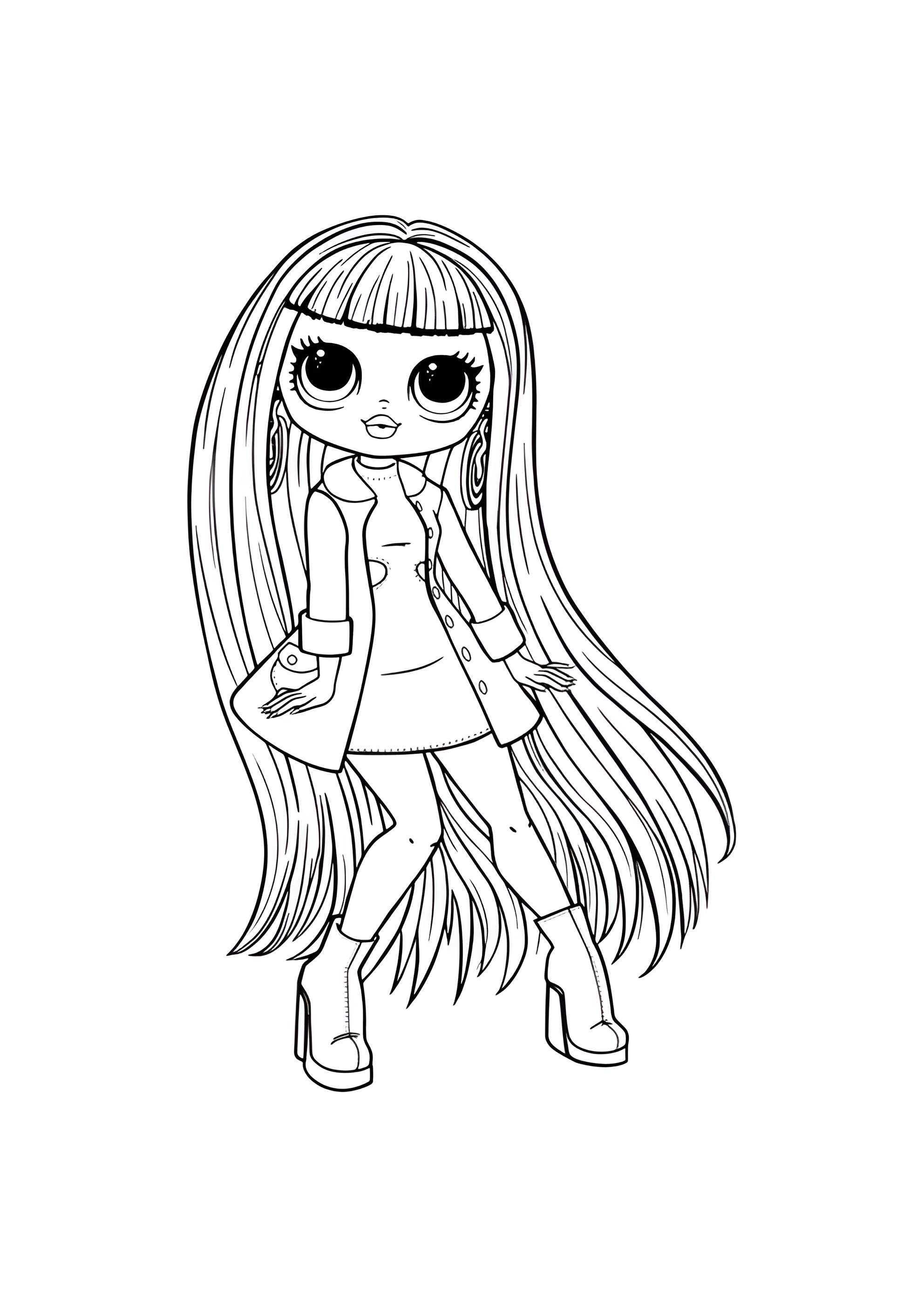 Раскраска Груви Бейб ЛОЛ ОМГ Неон