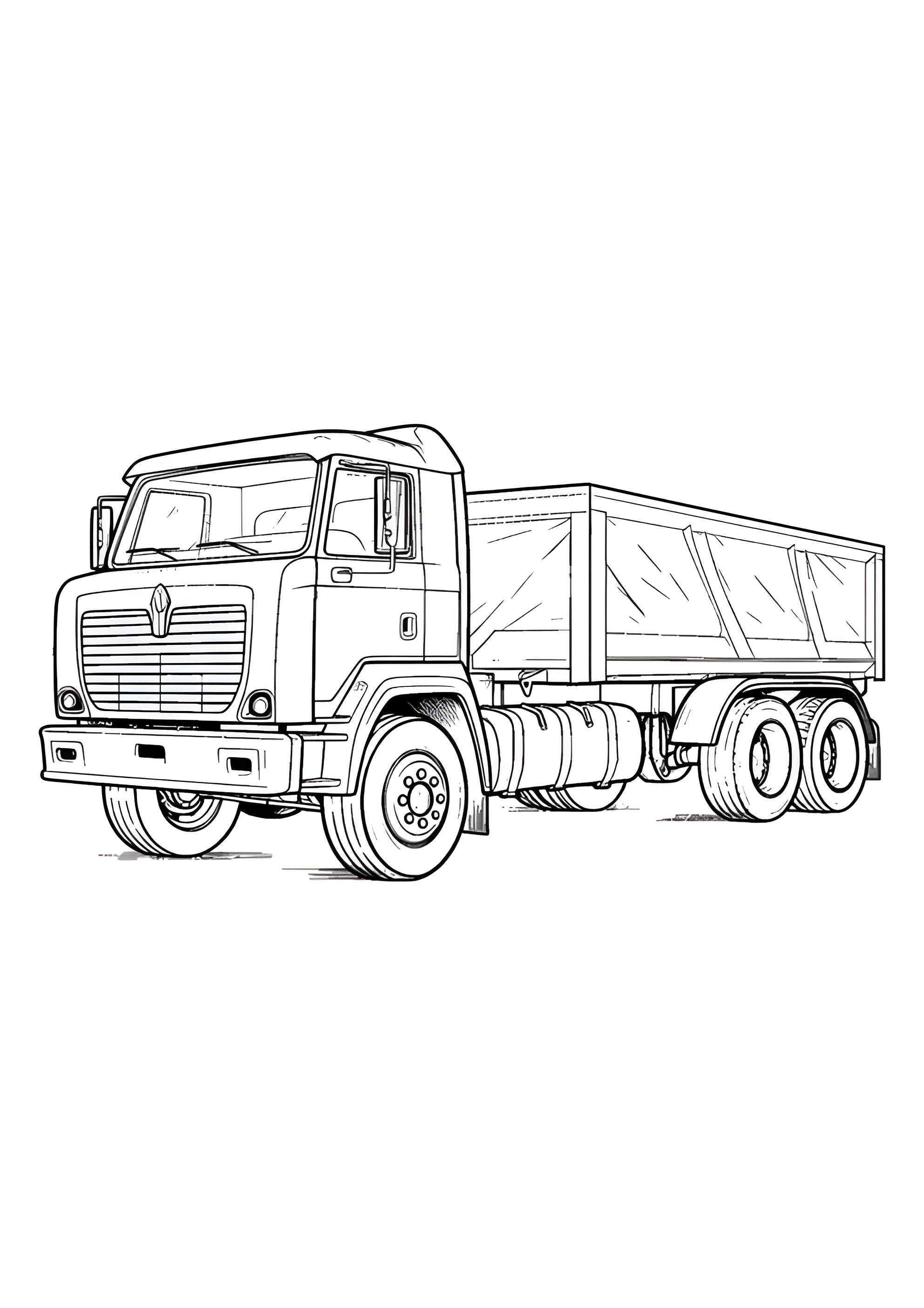 Раскраска Грузовая машина для детей