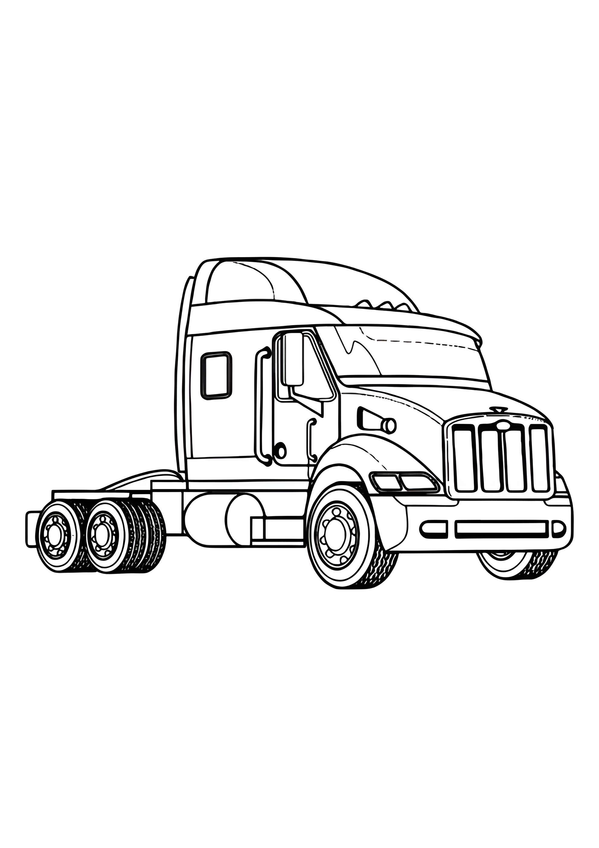 Раскраска Грузовик Петербилт 387