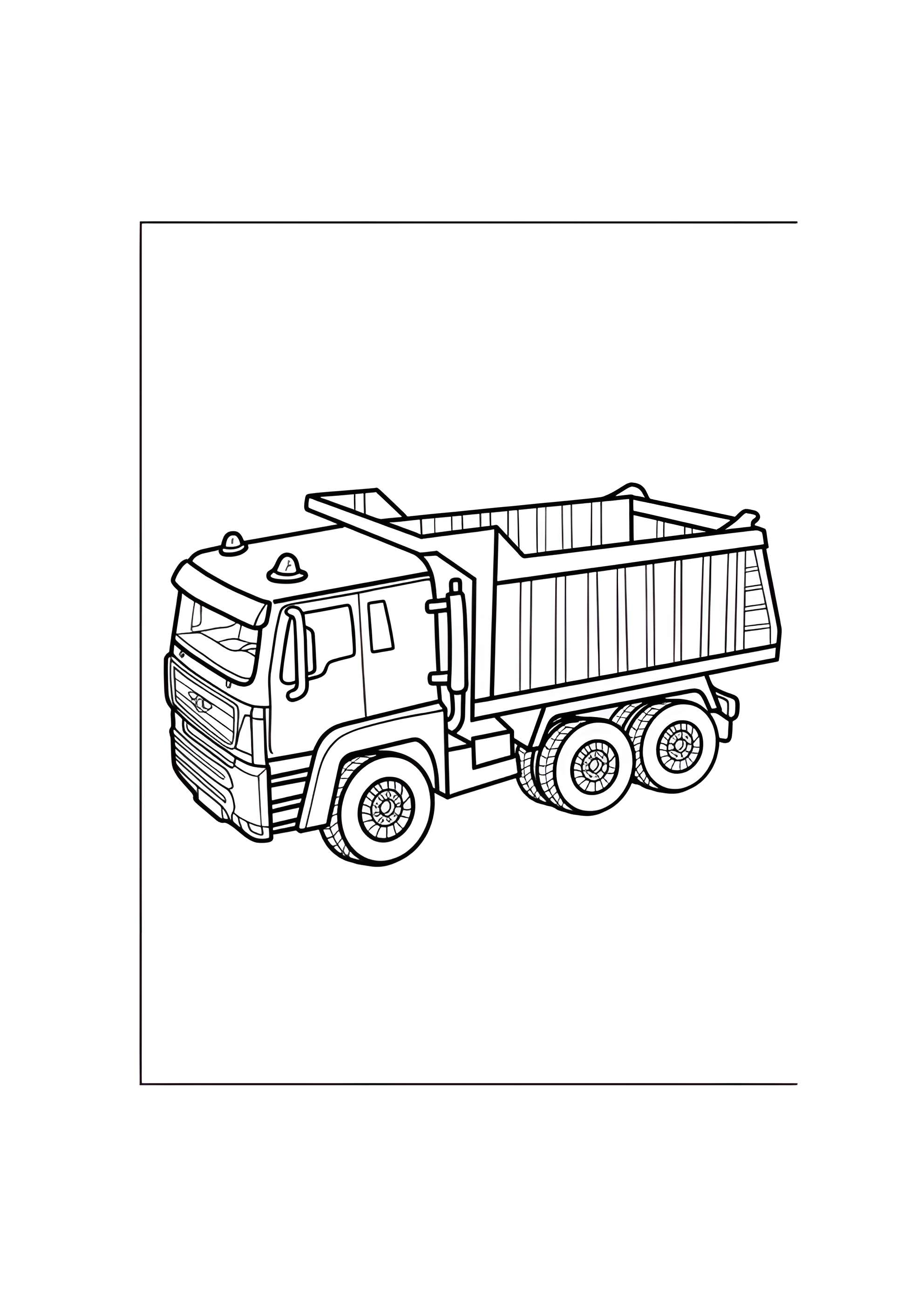 Раскраска Грузовик-самосвал