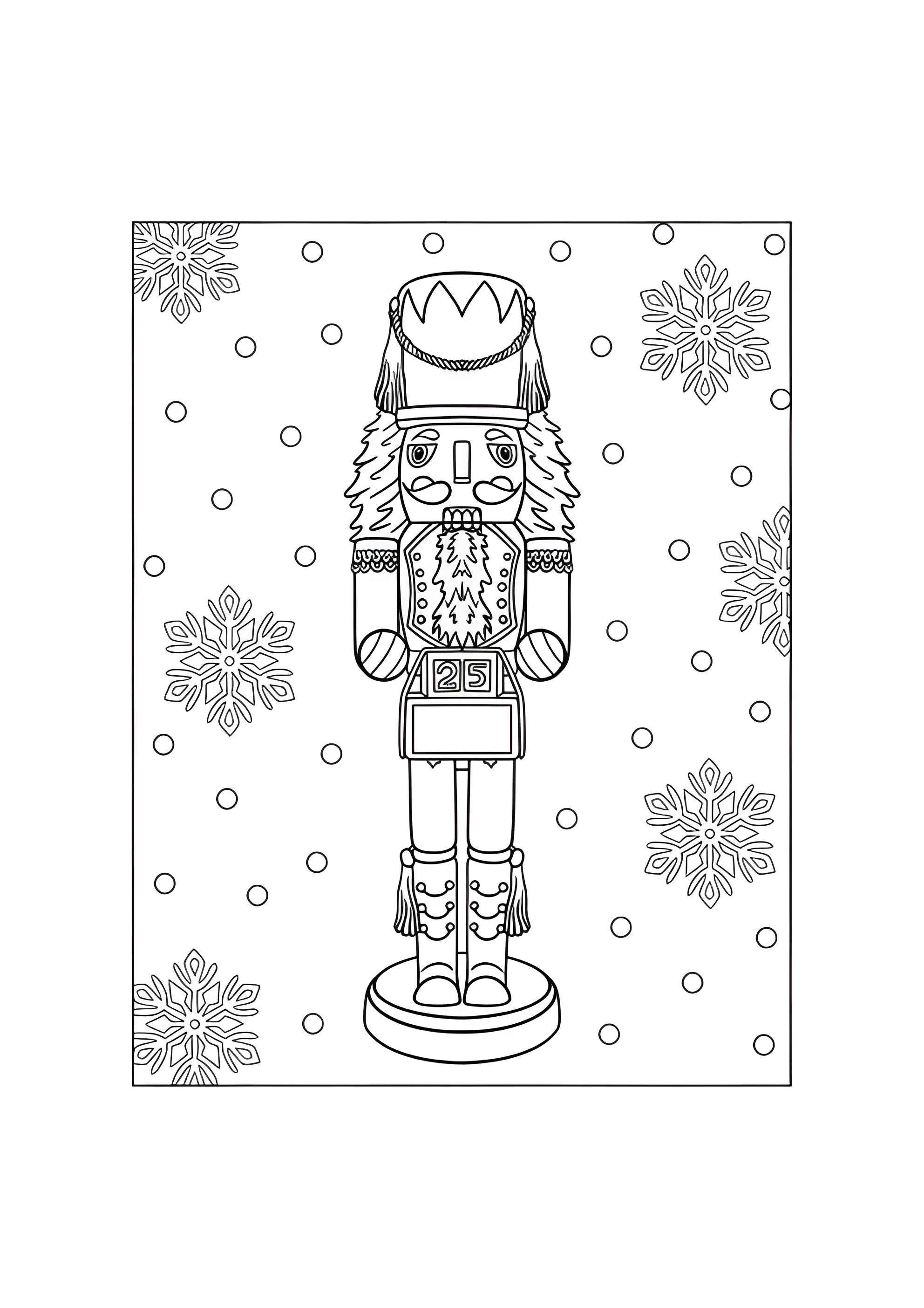 Раскраска Игрушечный Щелкунчик