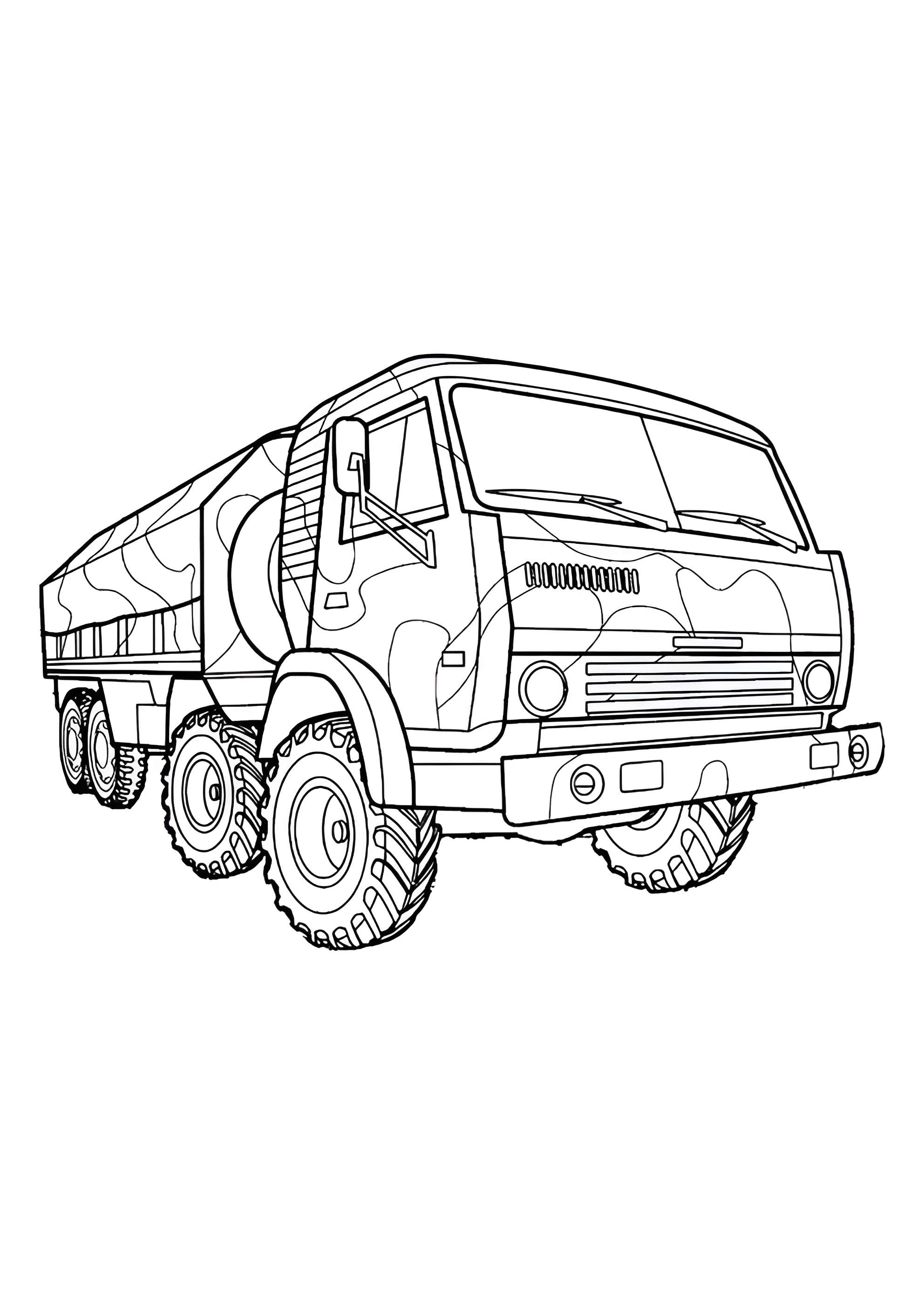 Раскраска КамАЗ 6350