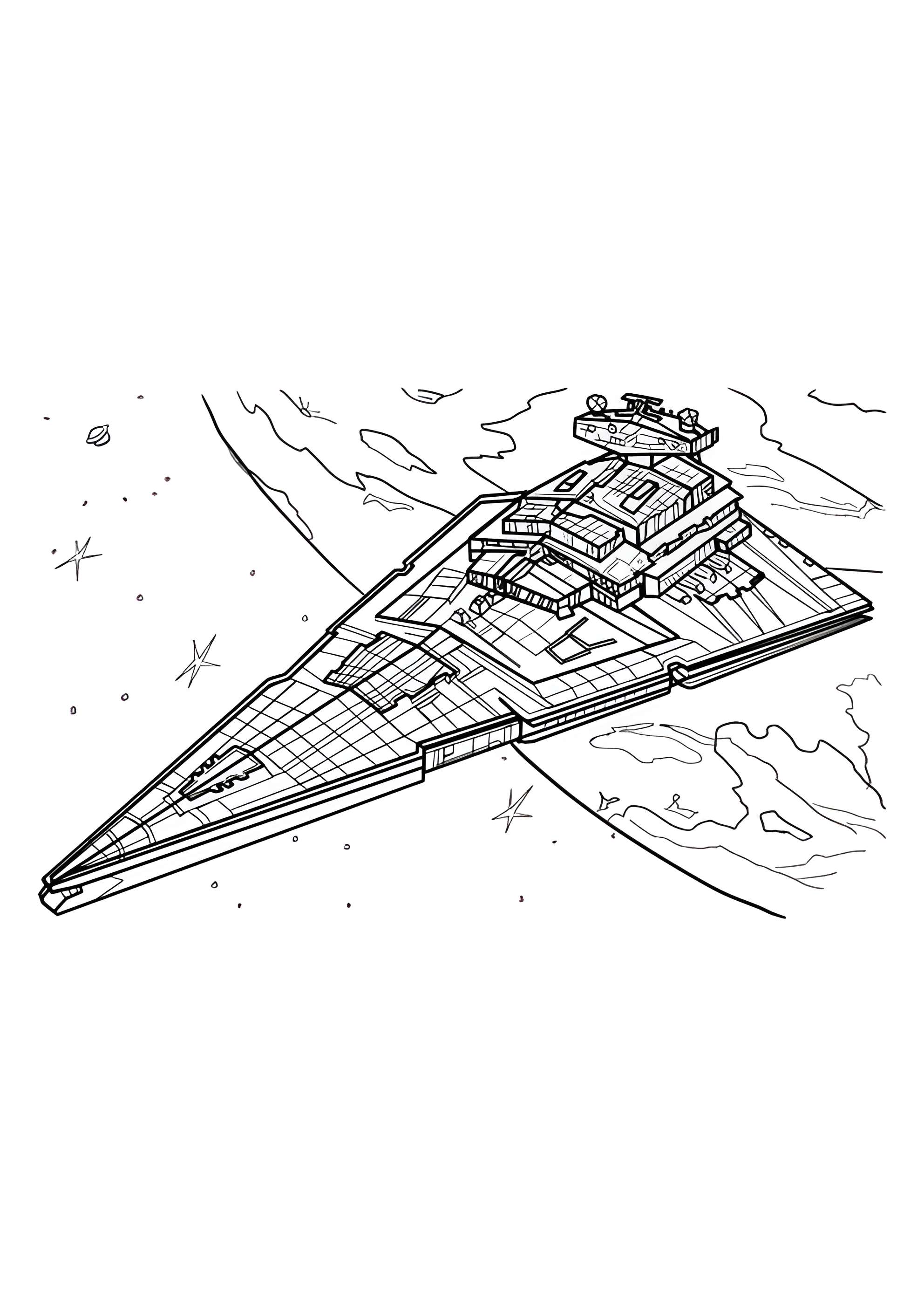 Раскраска Космический корабль будущего