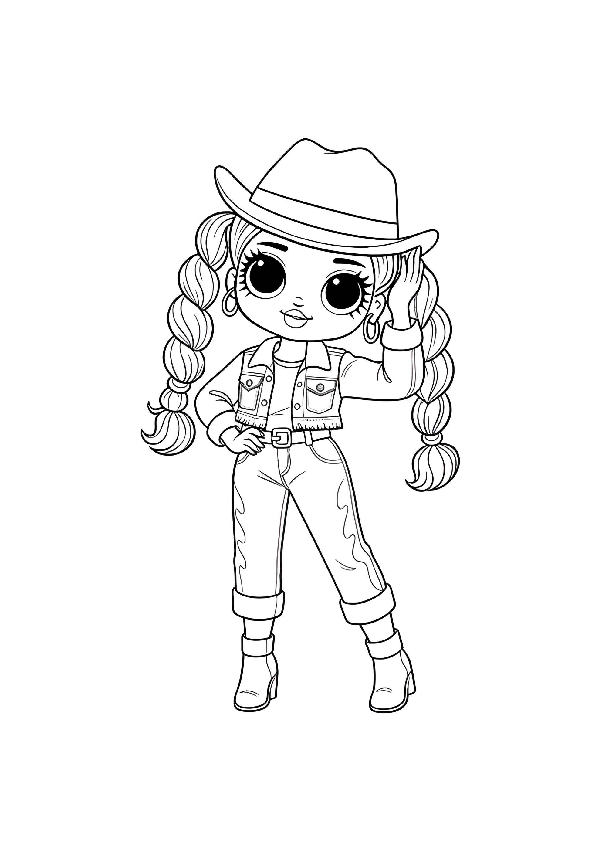 Раскраска Ковбойша Лонстар ЛОЛ ОМГ Ремикс