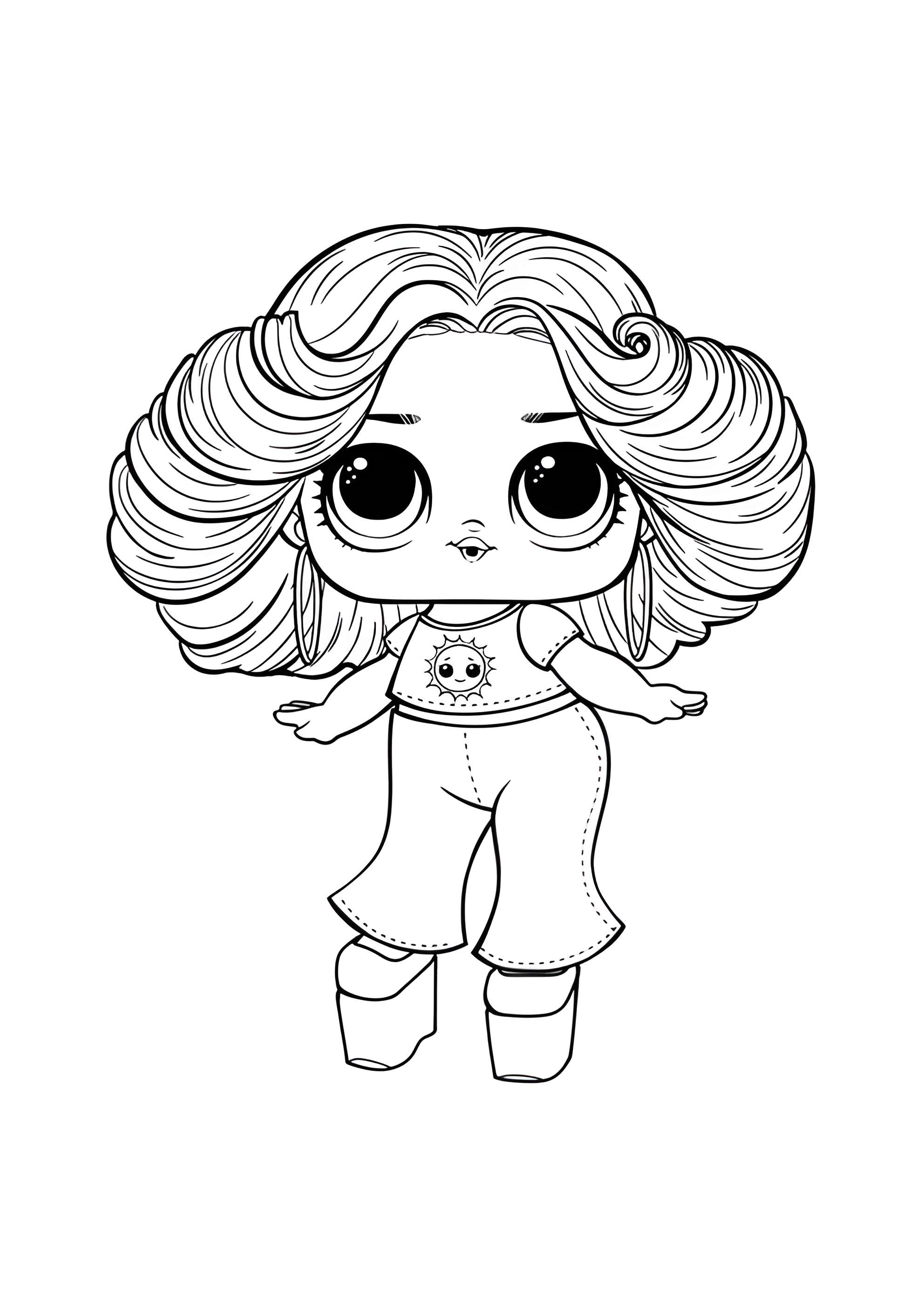 Раскраска ЛОЛ Блестящая малышка