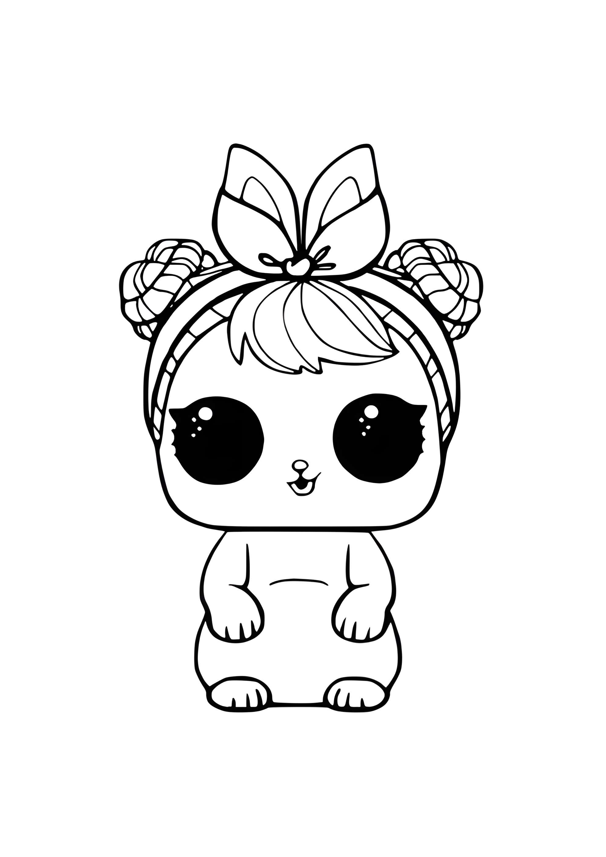 Раскраска ЛОЛ декодер питомец Зайка