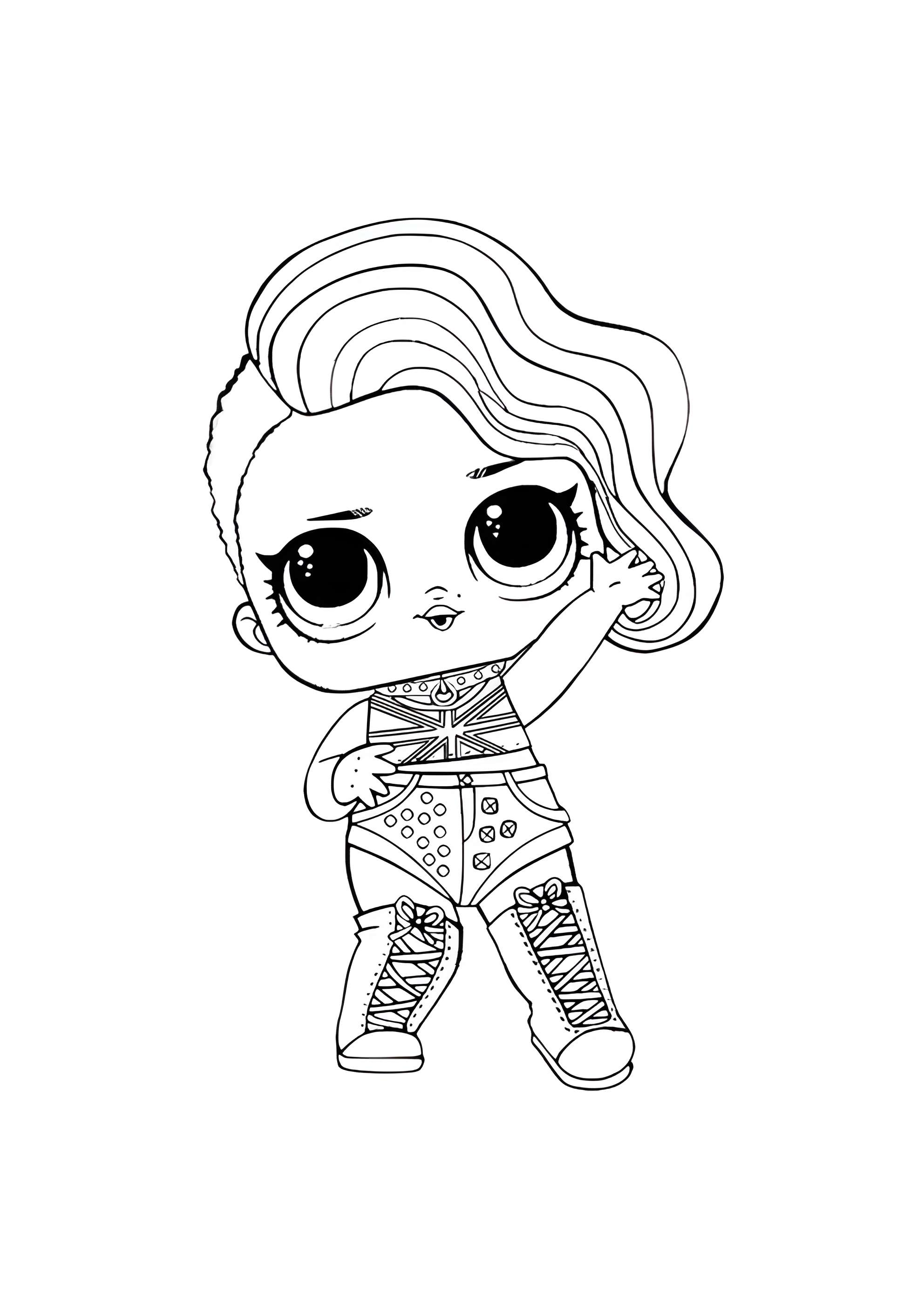 Раскраска ЛОЛ Дерзкая куколка