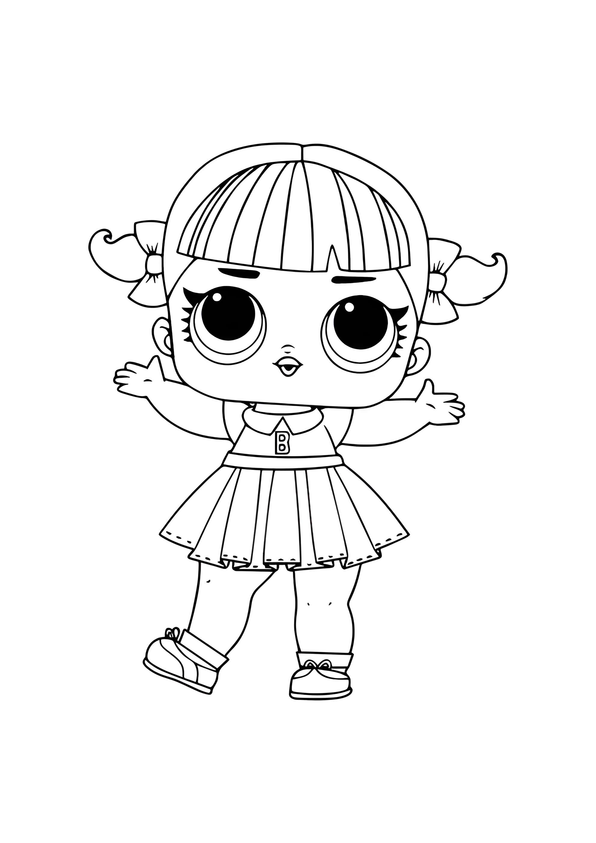 Раскраска ЛОЛ капитан чирлидеров