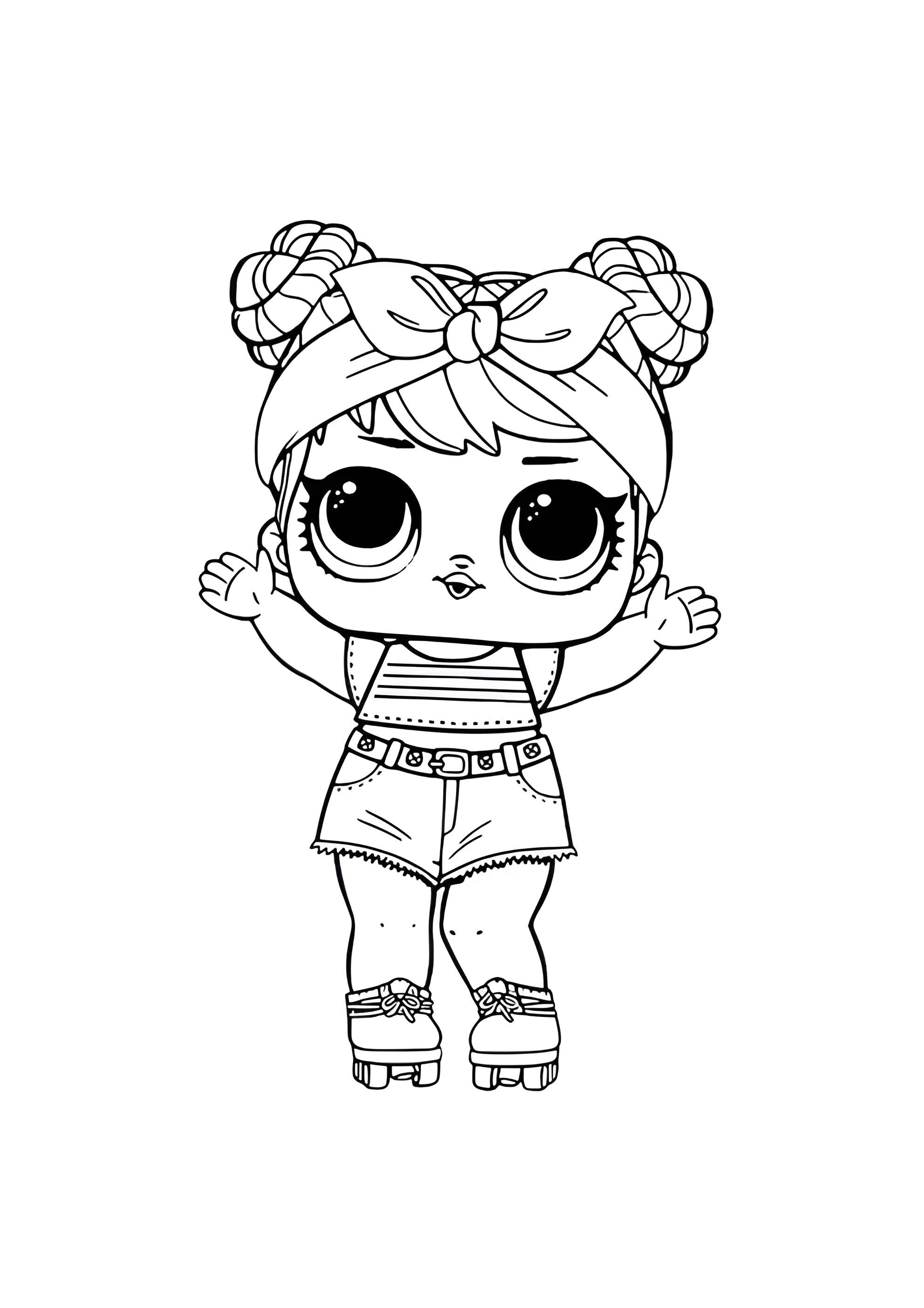 Раскраска ЛОЛ конфетти сестрёнка Рассвет