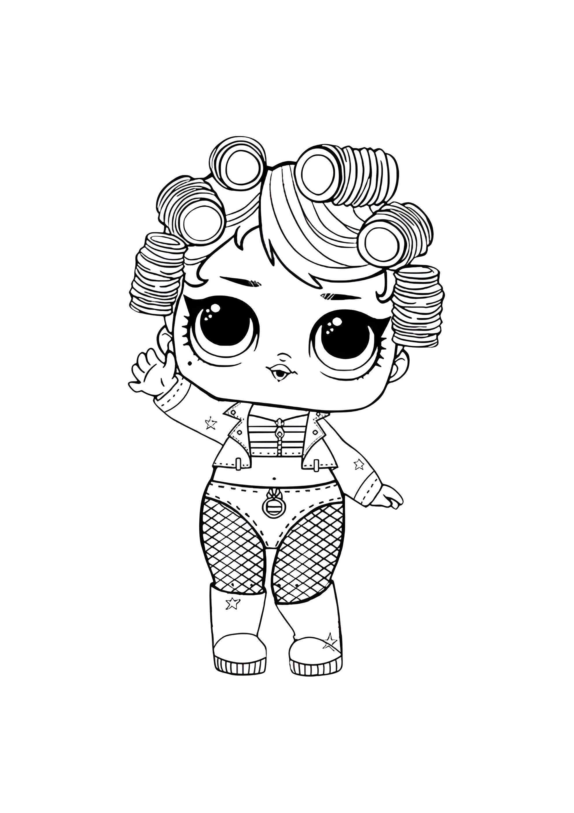 Раскраска ЛОЛ королева Рокерша