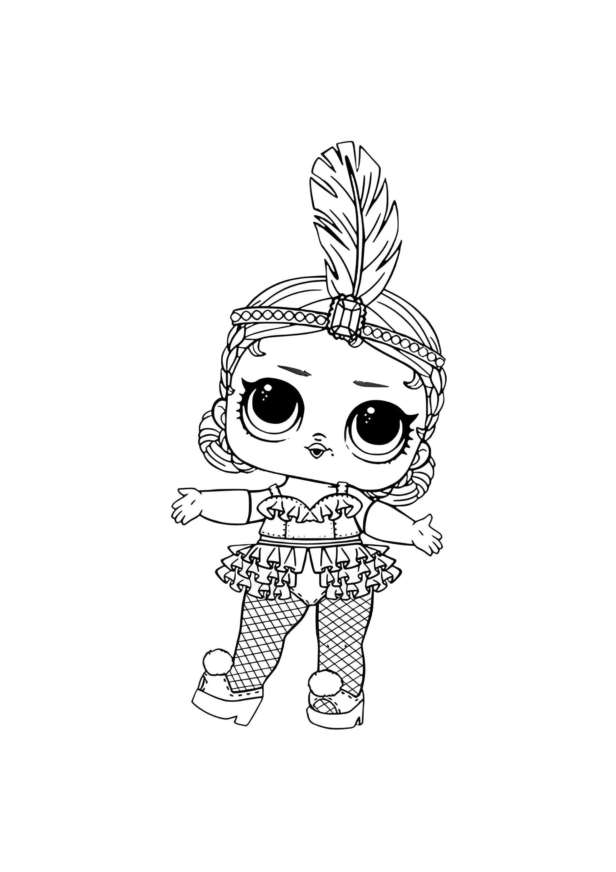 Раскраска ЛОЛ крутая танцовщица