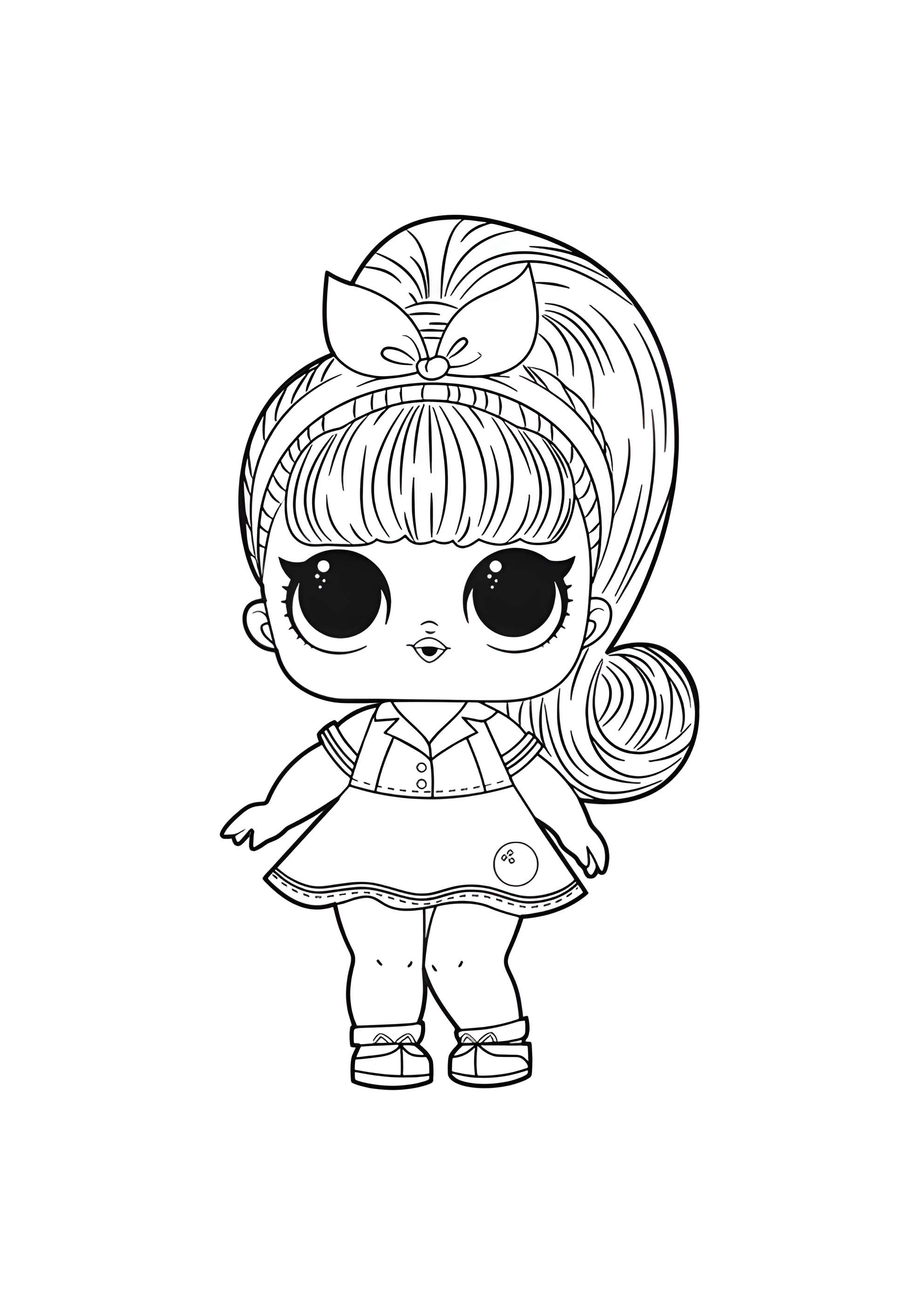 Раскраска ЛОЛ куколка Боулинг