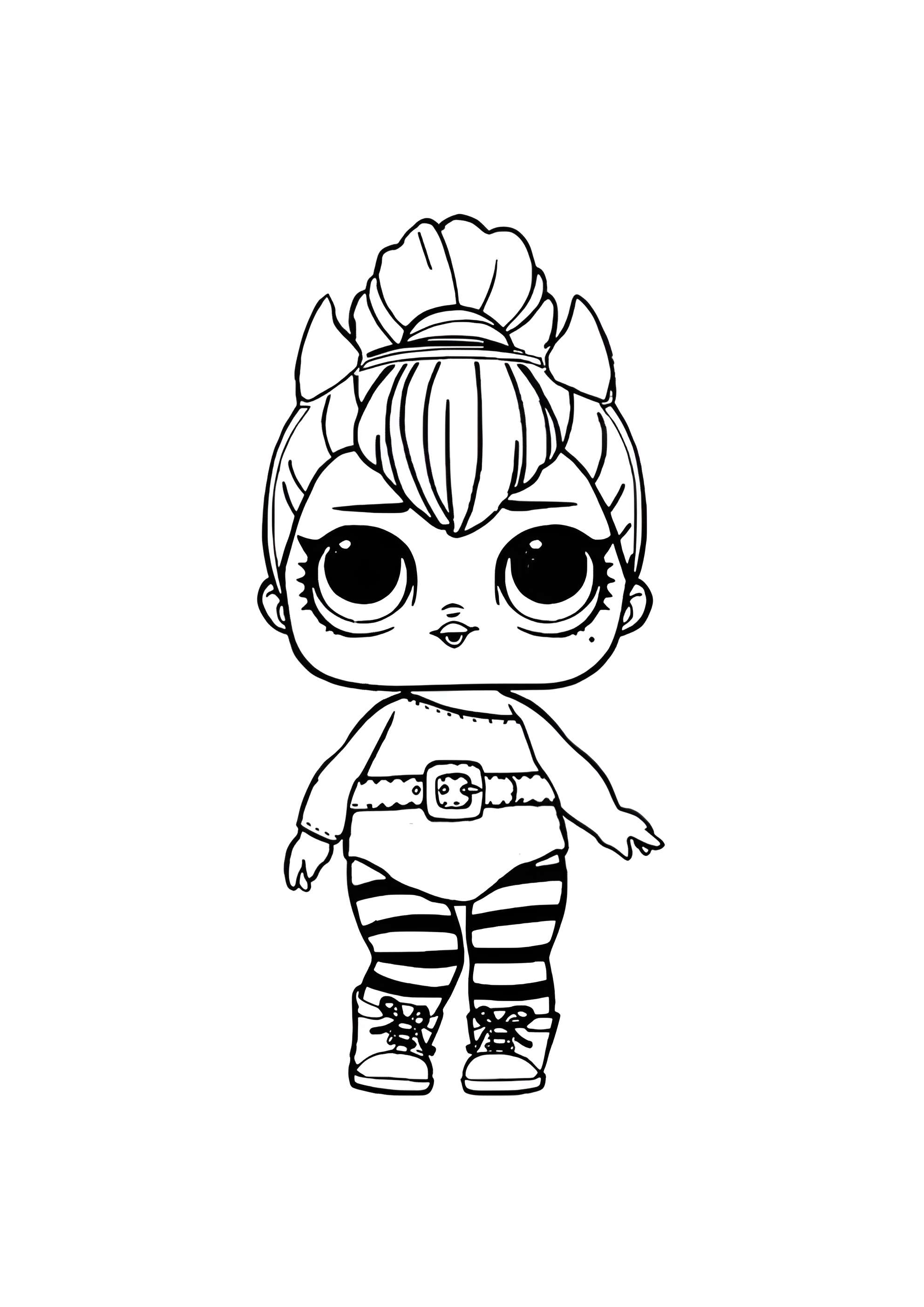 Раскраска ЛОЛ куколка-чертёнок Перчинка