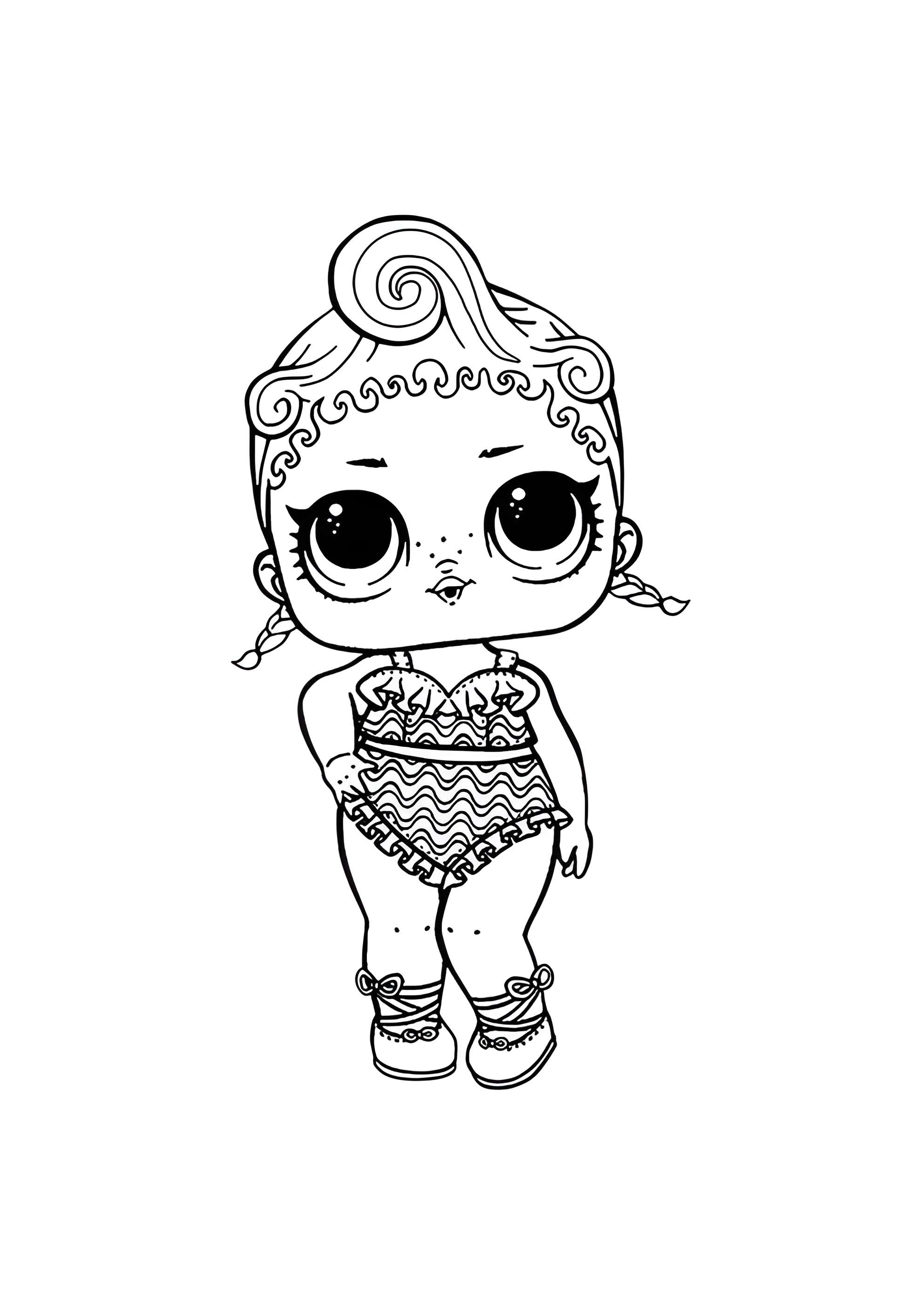 Раскраска ЛОЛ куколка Драгоценность