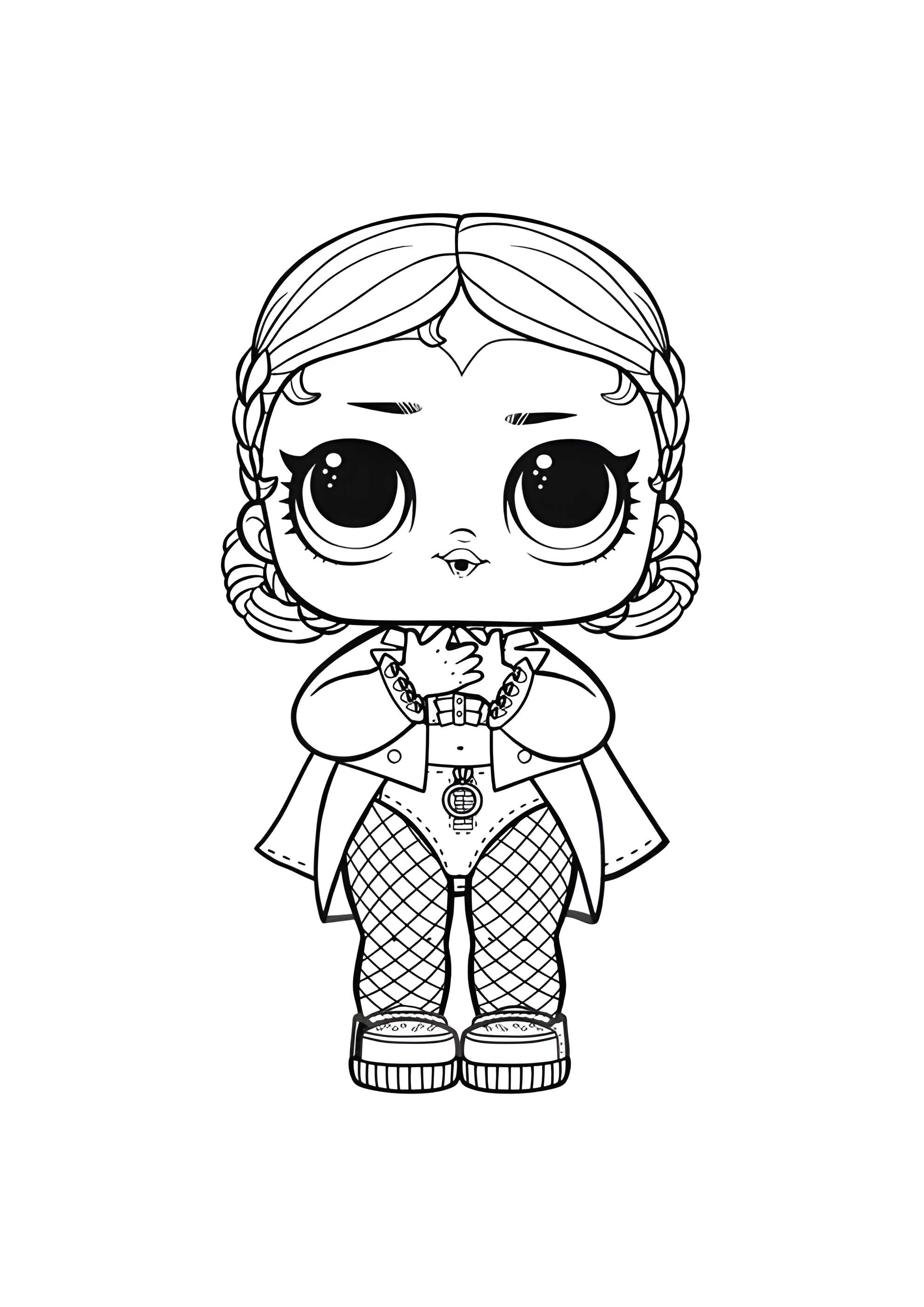 Раскраска ЛОЛ куколка Дворянка