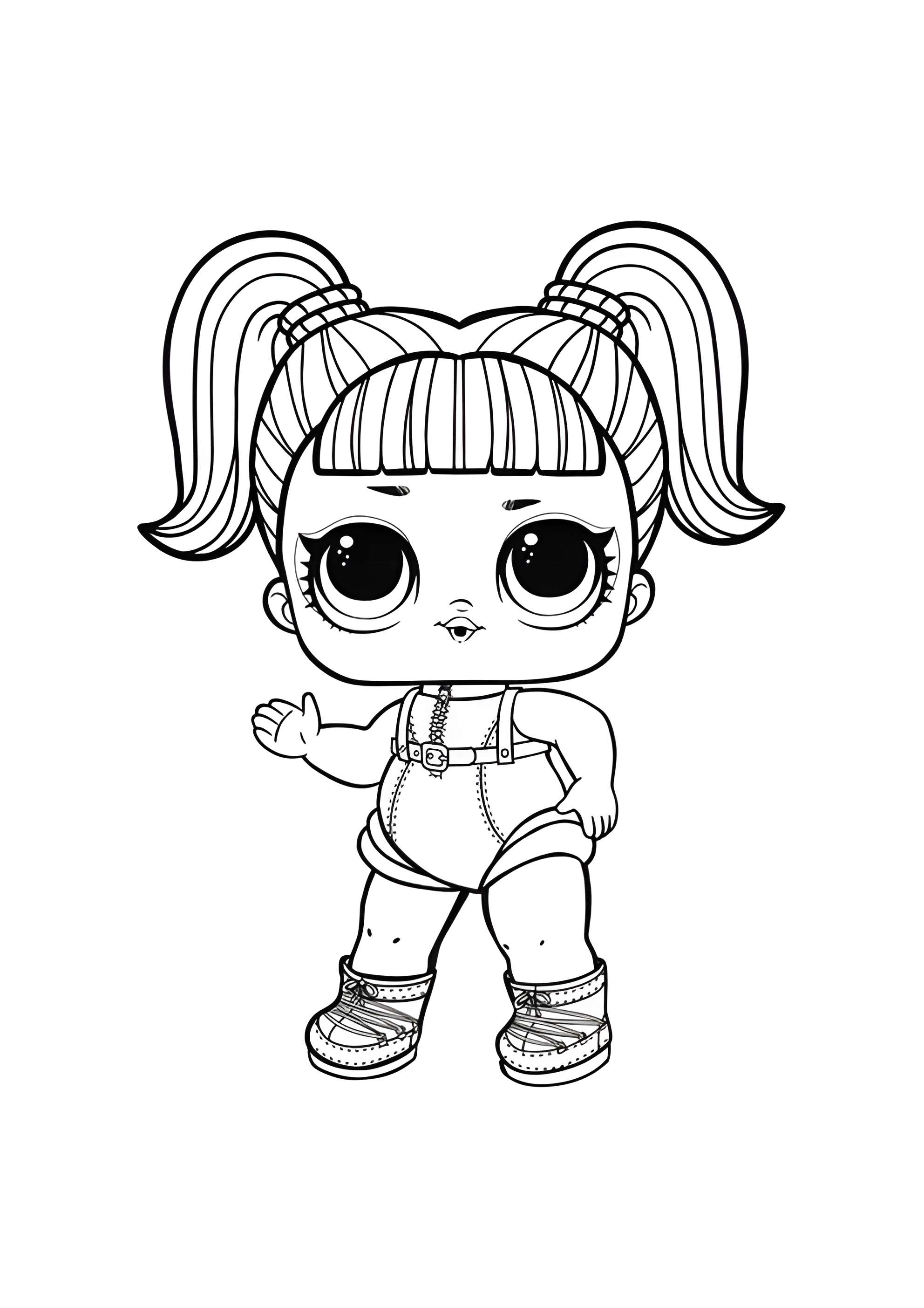 Раскраска ЛОЛ куколка гламурный астронавт