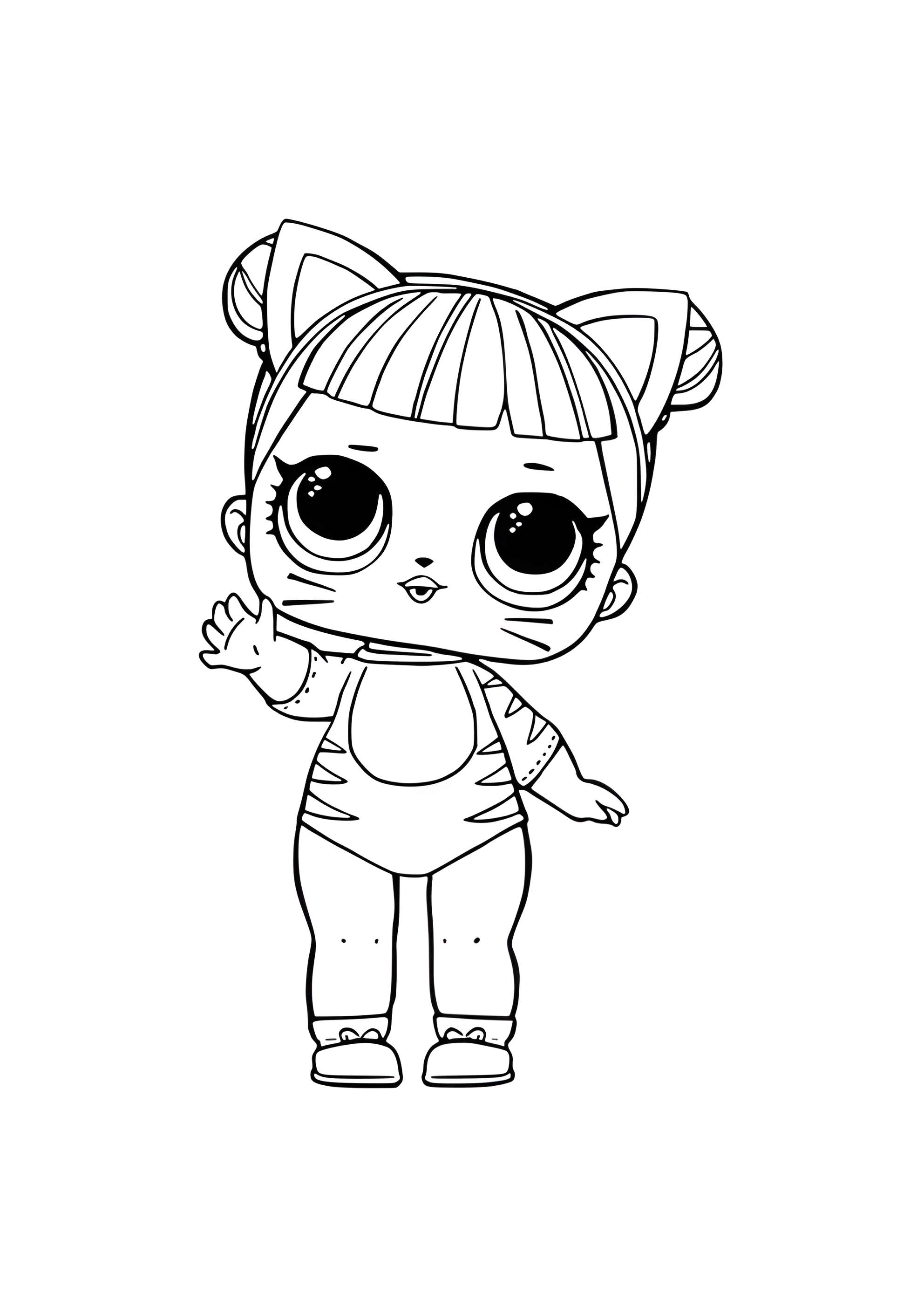 Раскраска ЛОЛ куколка Котёнок