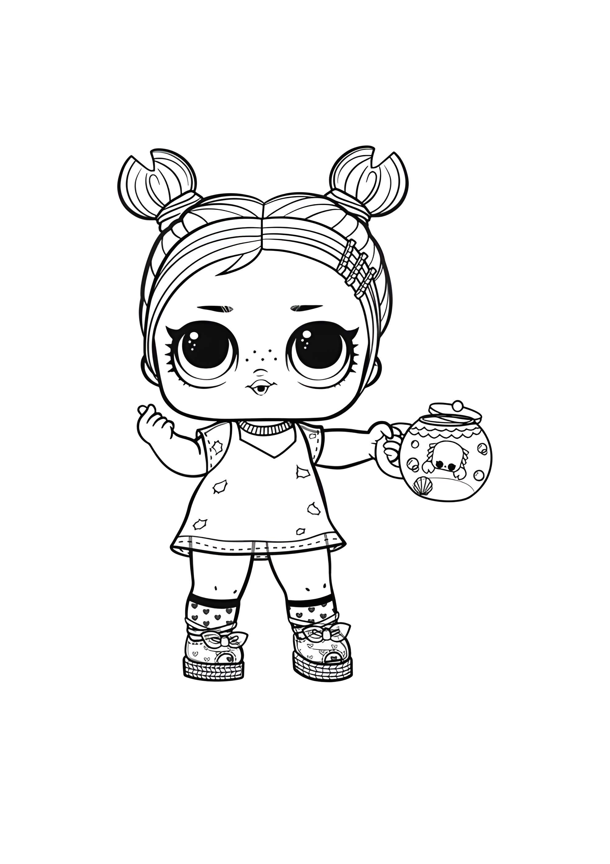 Раскраска ЛОЛ куколка Крабс