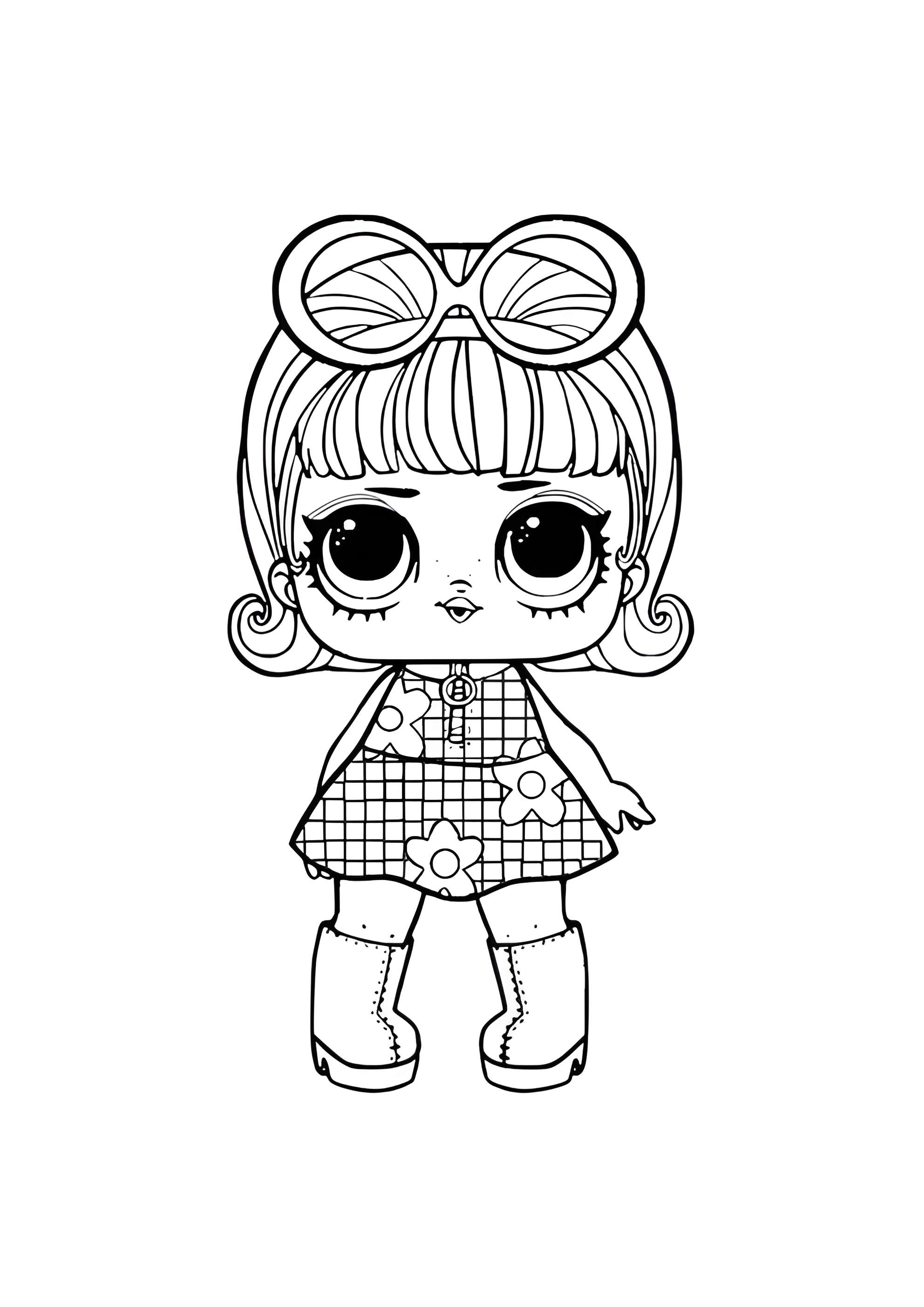Раскраска ЛОЛ куколка милашка