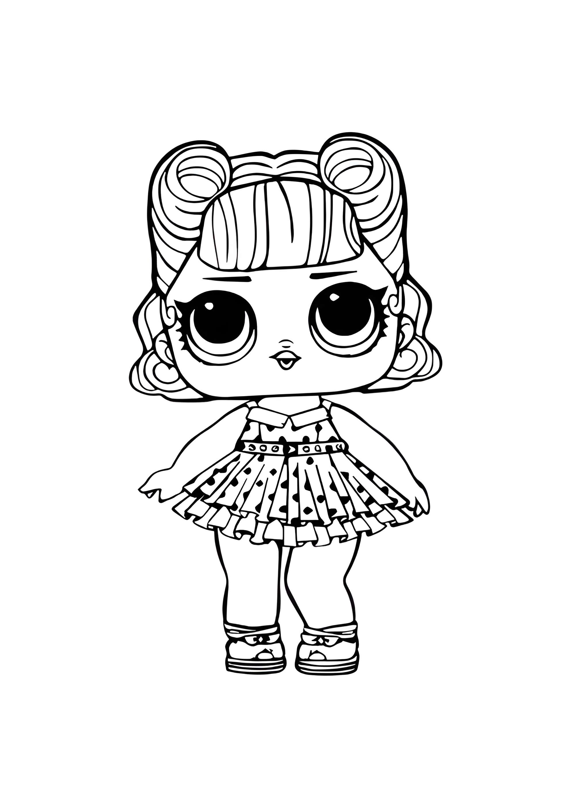 Раскраска ЛОЛ куколка Паникёрша