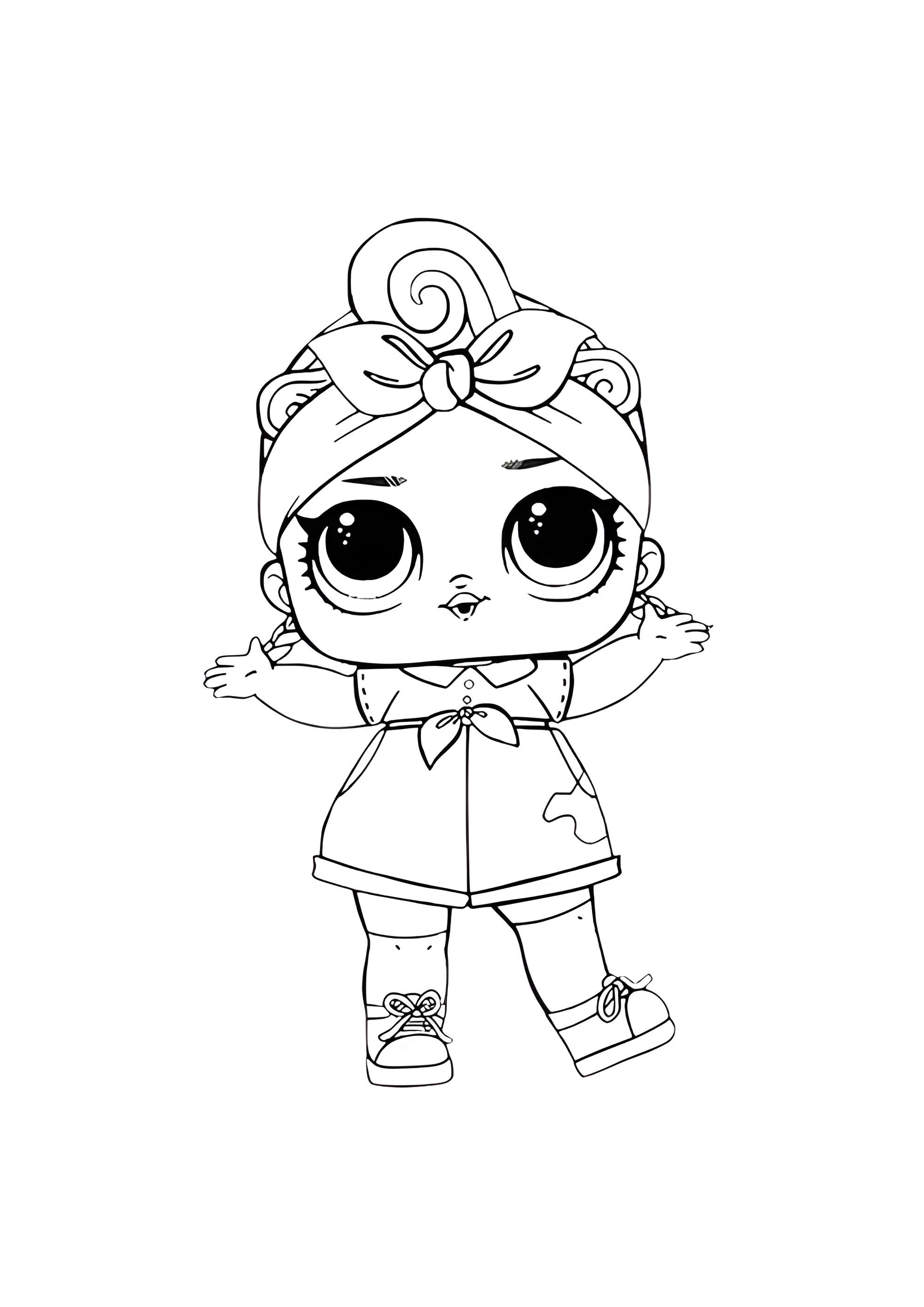 Раскраска ЛОЛ куколка Работяжка
