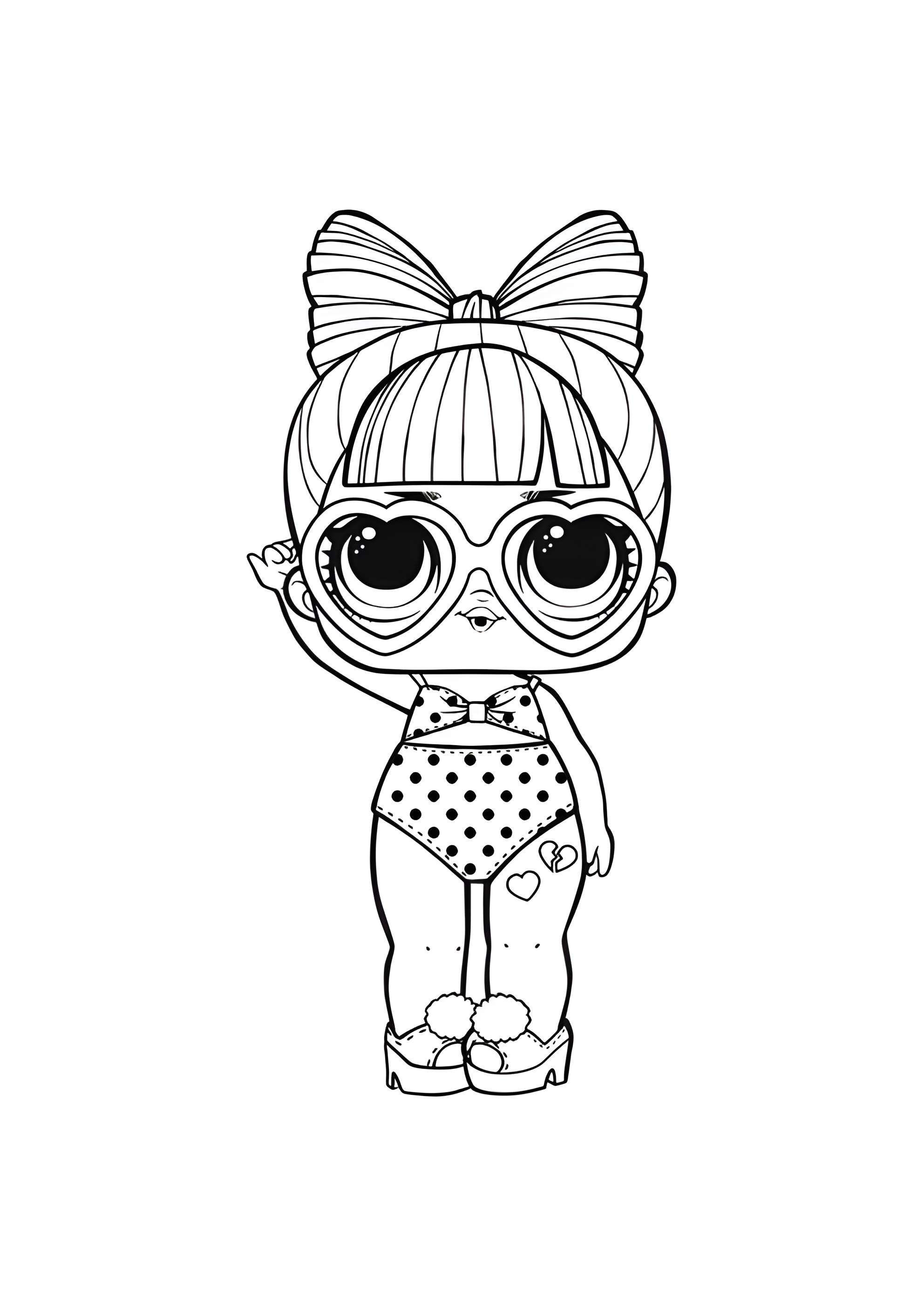 Раскраска ЛОЛ леди Загар