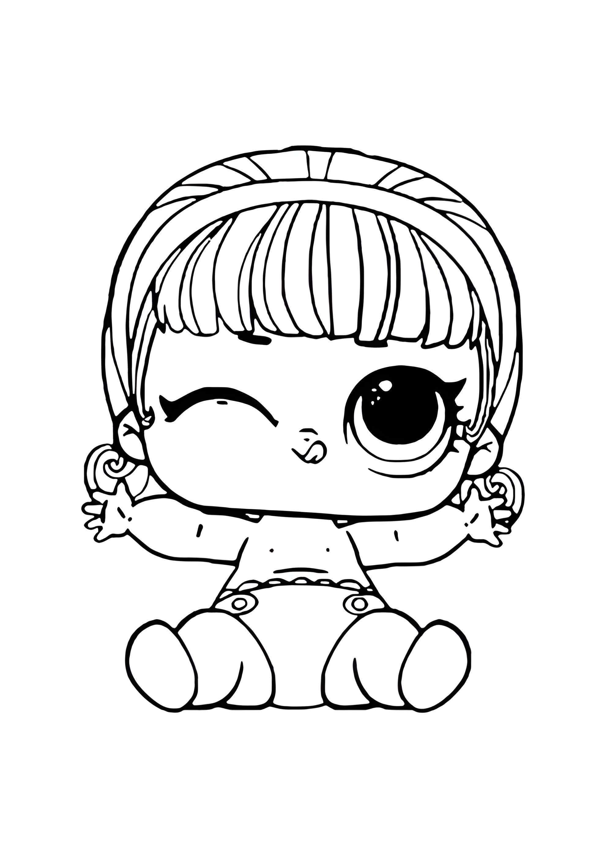 Раскраска ЛОЛ лил мадам Королева