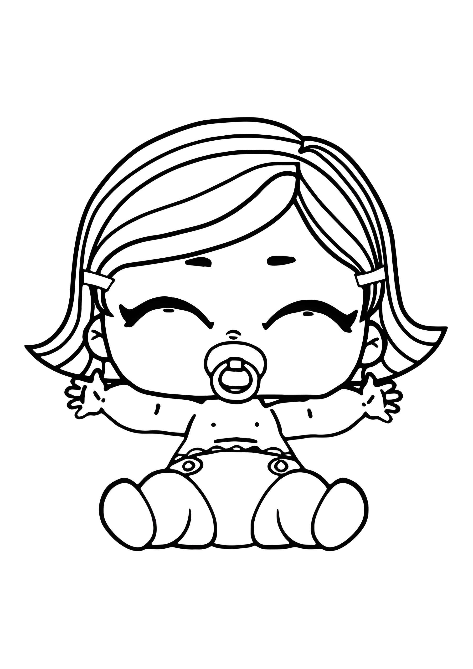 Раскраска ЛОЛ лил Мечтательная куколка