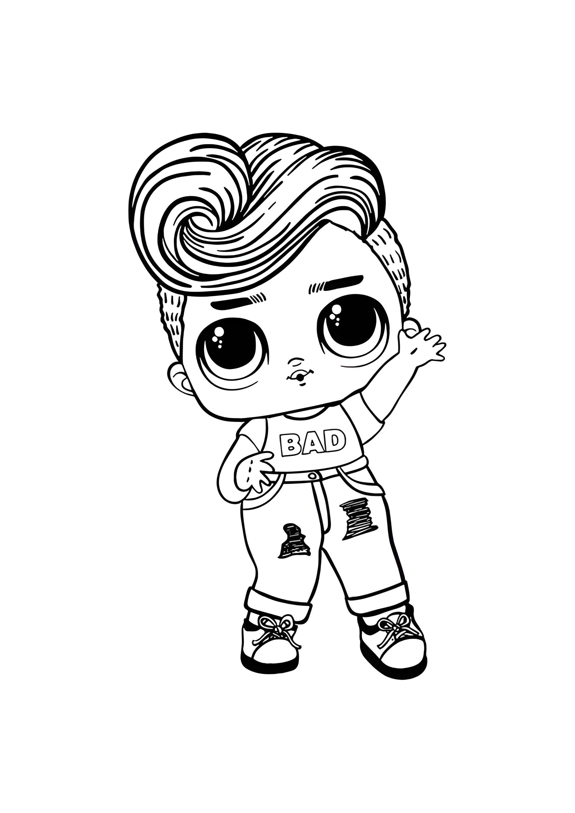 Раскраска ЛОЛ мальчик Бхади