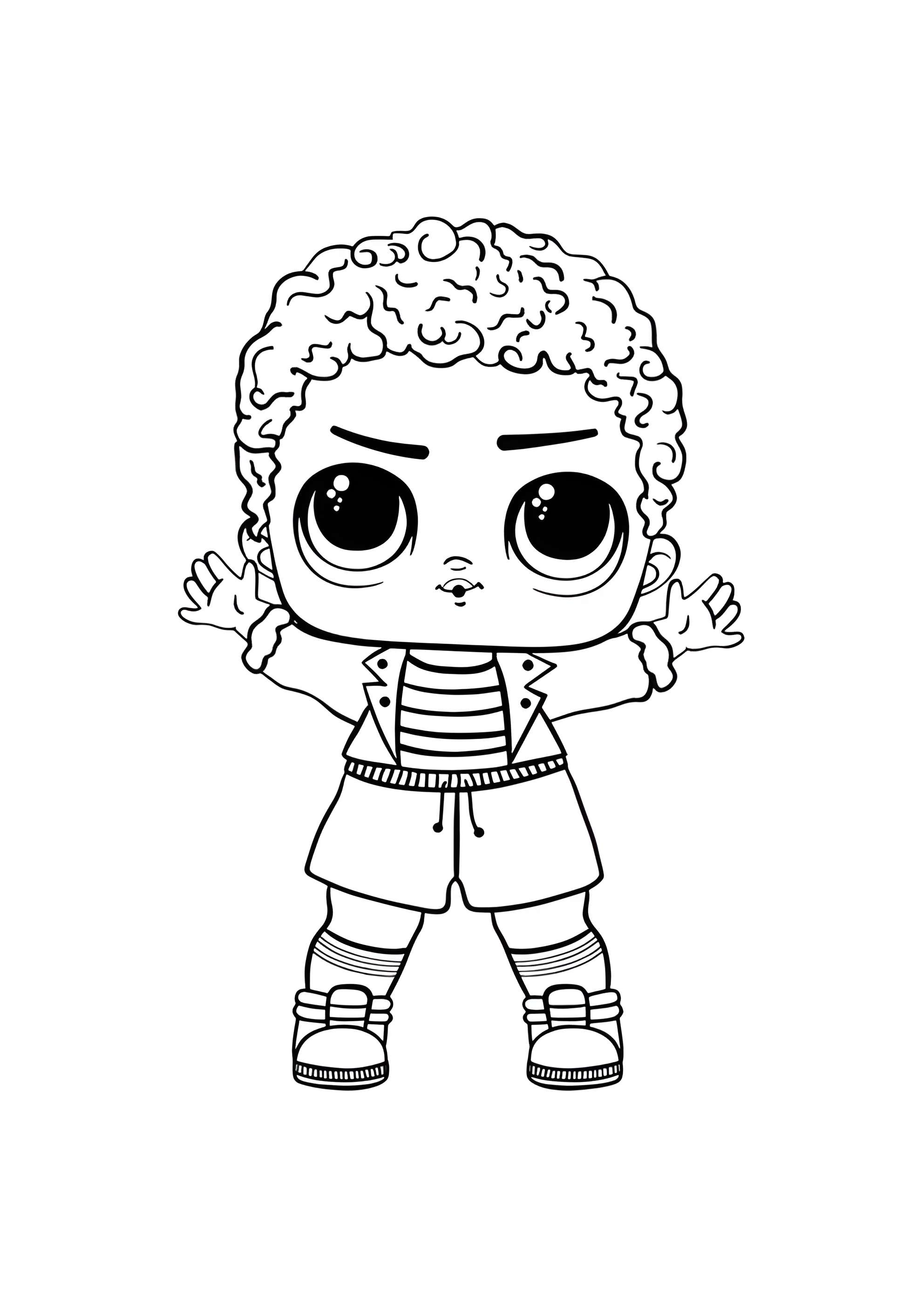 Раскраска ЛОЛ мальчик король Пчёл