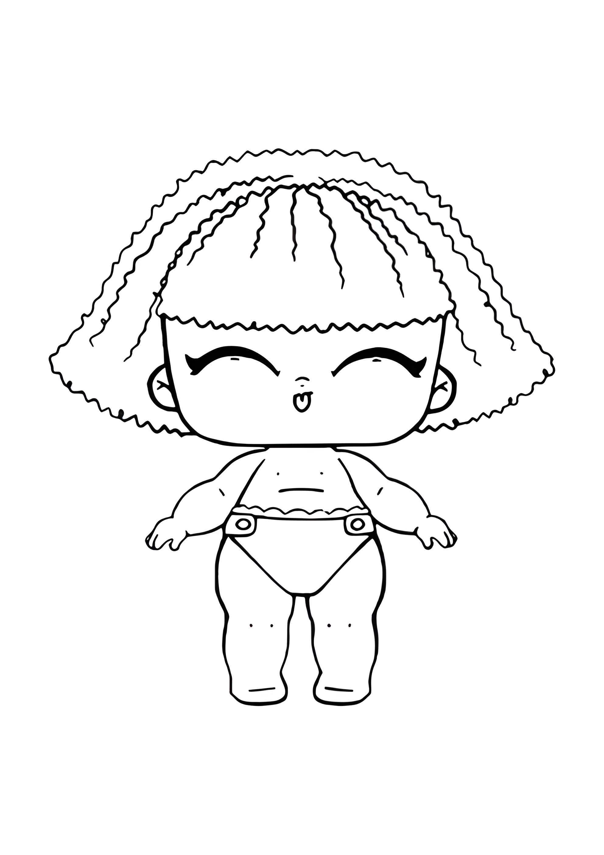 Раскраска ЛОЛ малышка Блёсточка