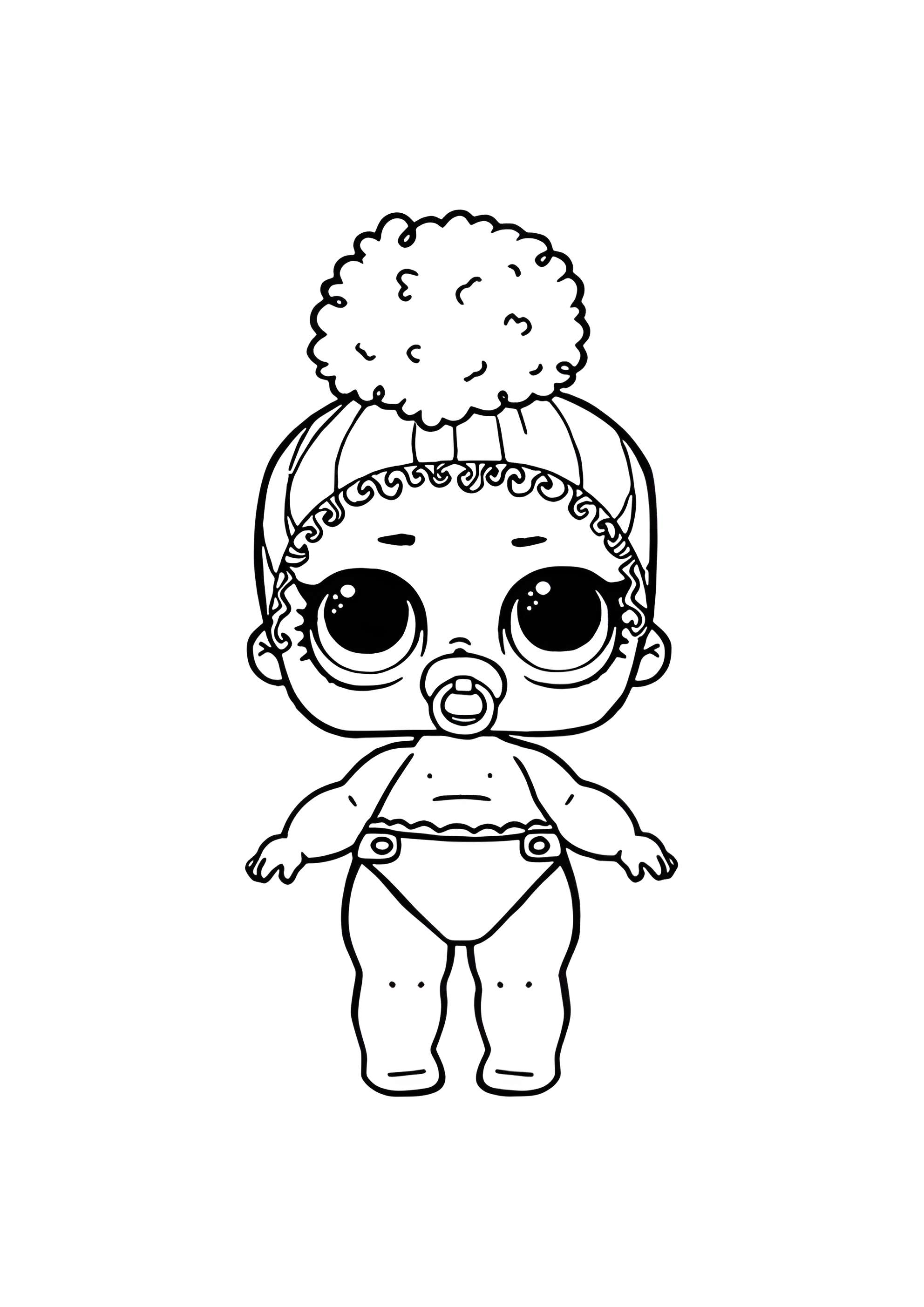 Раскраска ЛОЛ малышка Босс