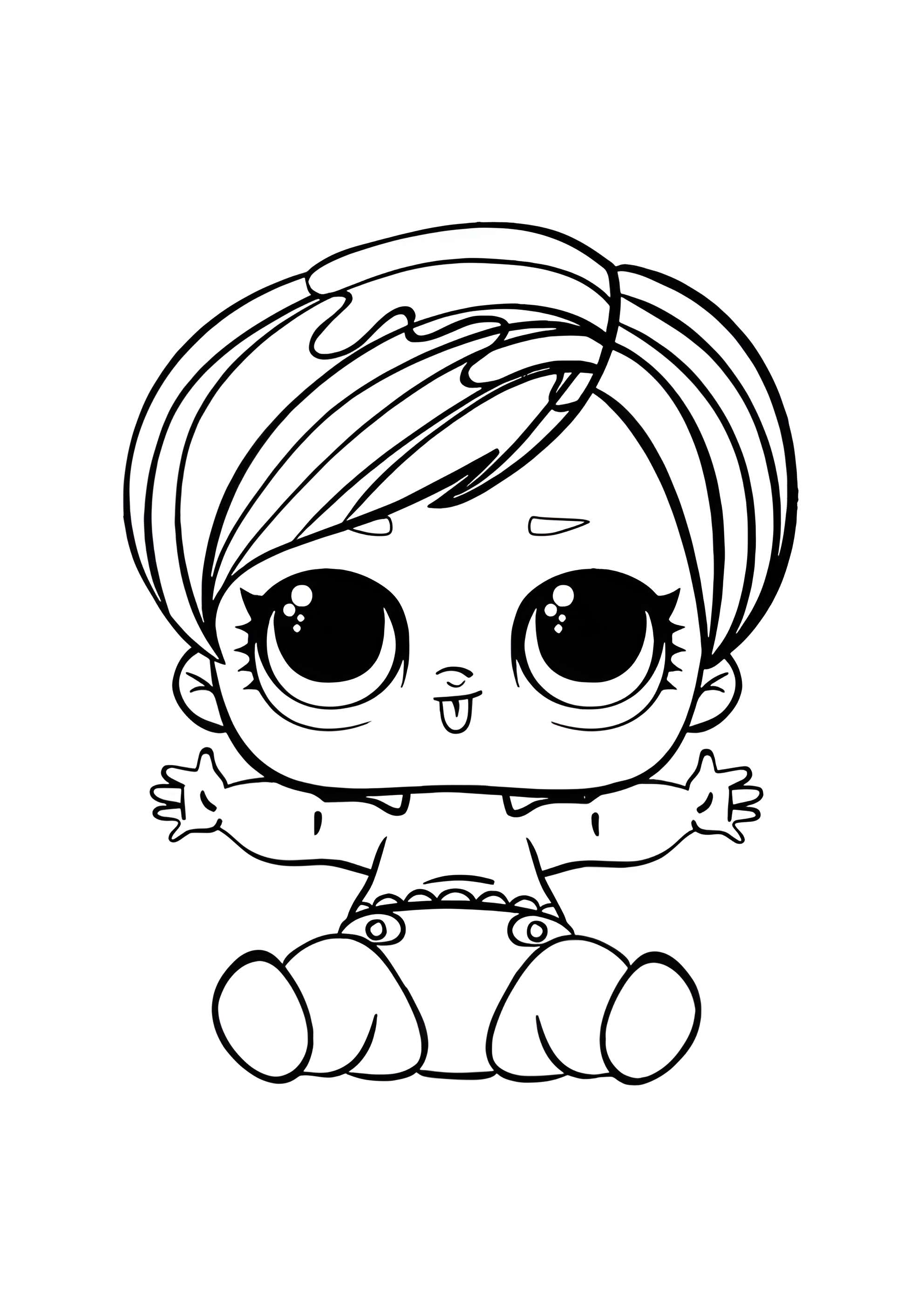 Раскраска ЛОЛ малышка Брызги