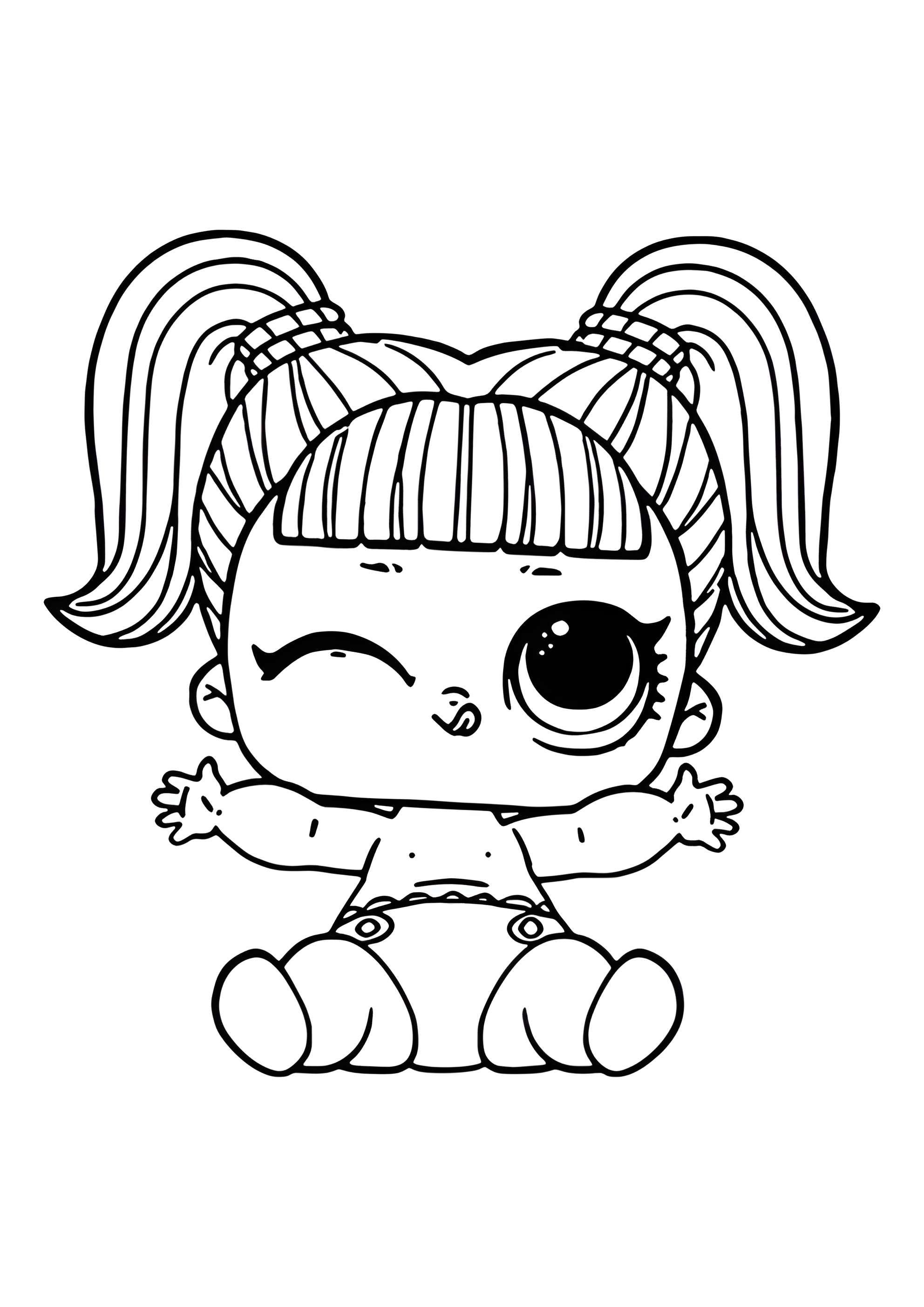 Раскраска ЛОЛ малышка Единорожка