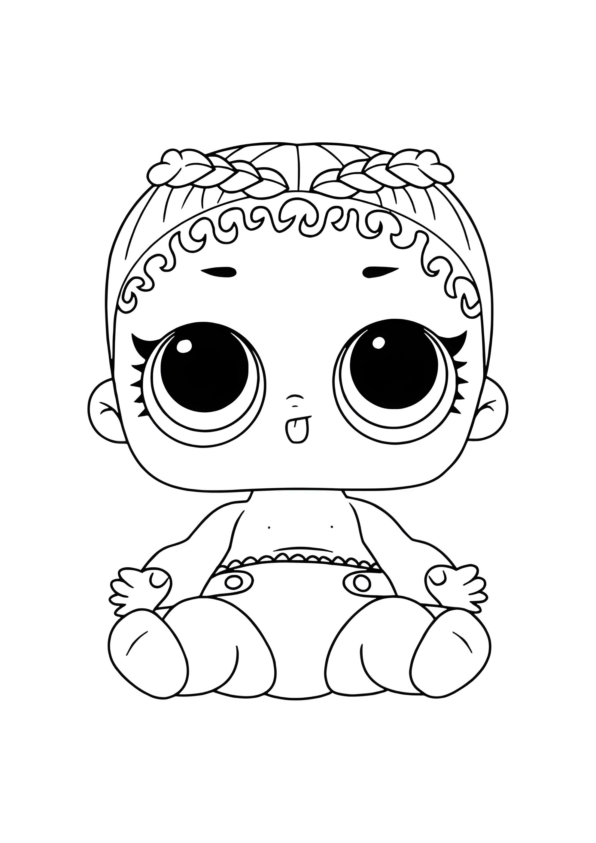 Раскраска ЛОЛ малышка Эм-Си Кач