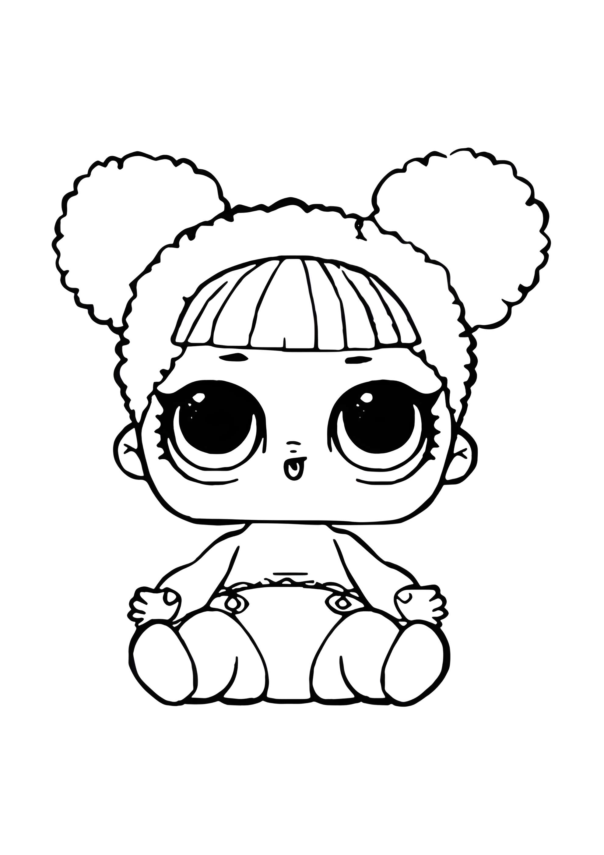 Раскраска ЛОЛ малышка Королева пчёл