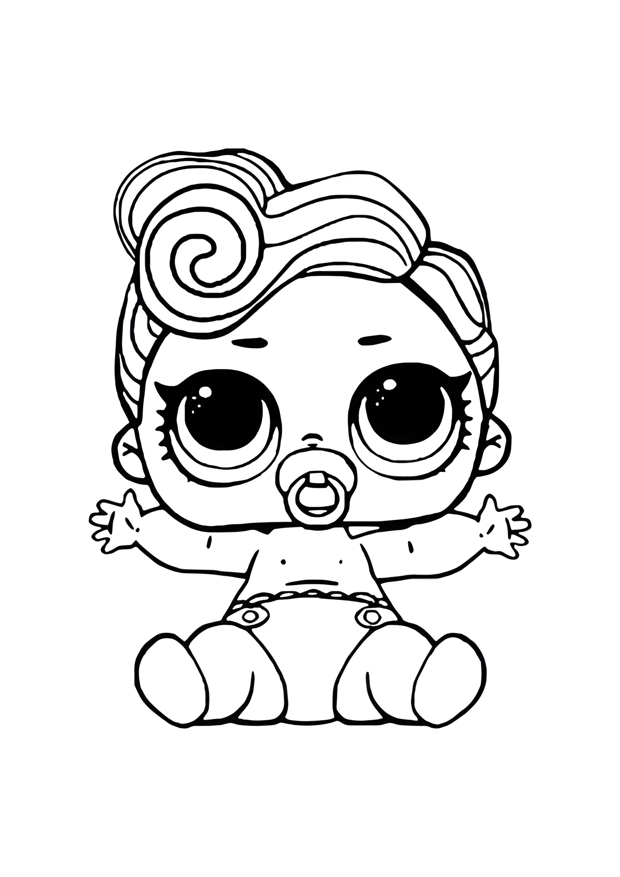 Раскраска ЛОЛ малышка Крутышка