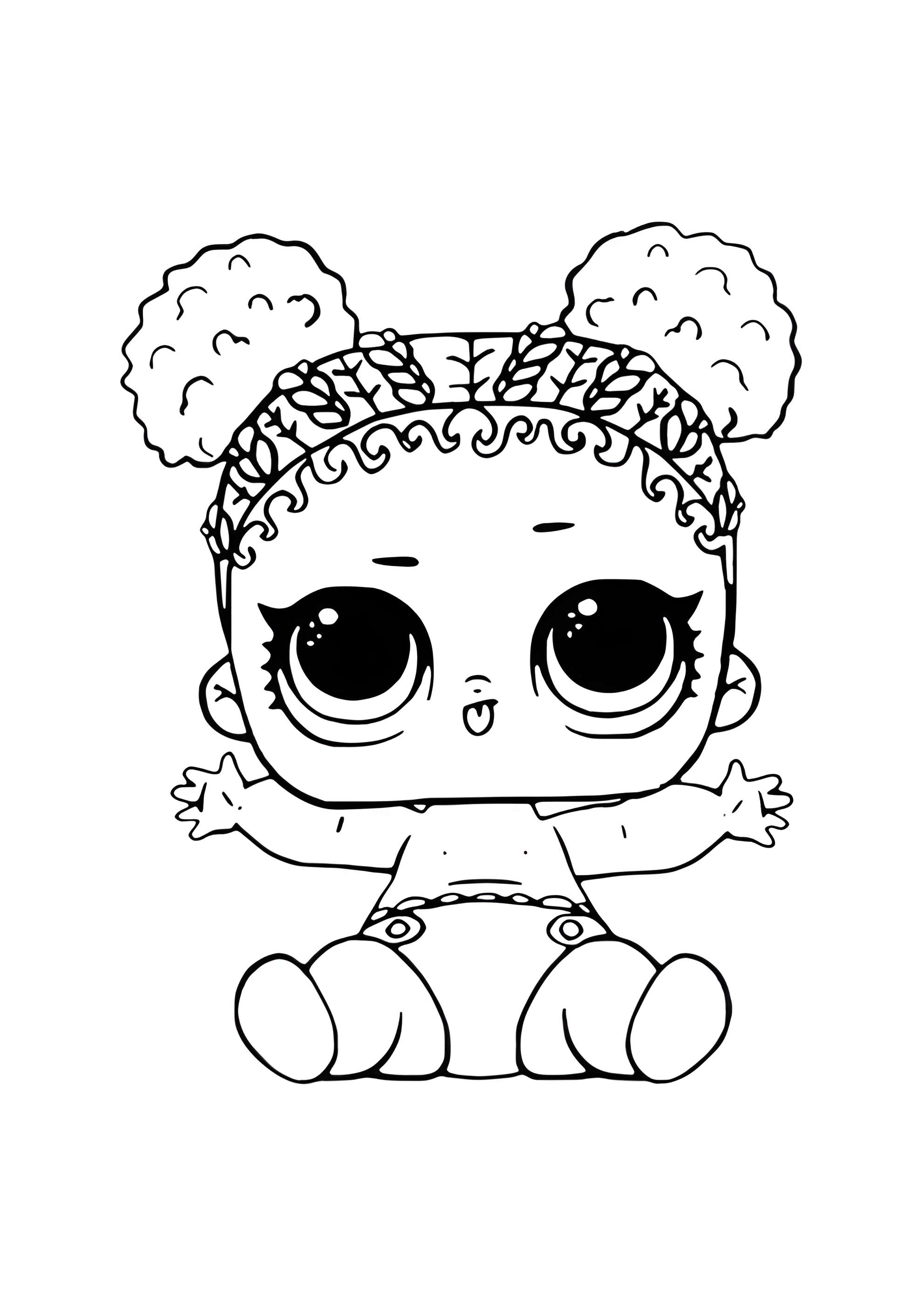 Раскраска ЛОЛ малышка Обвиняшка