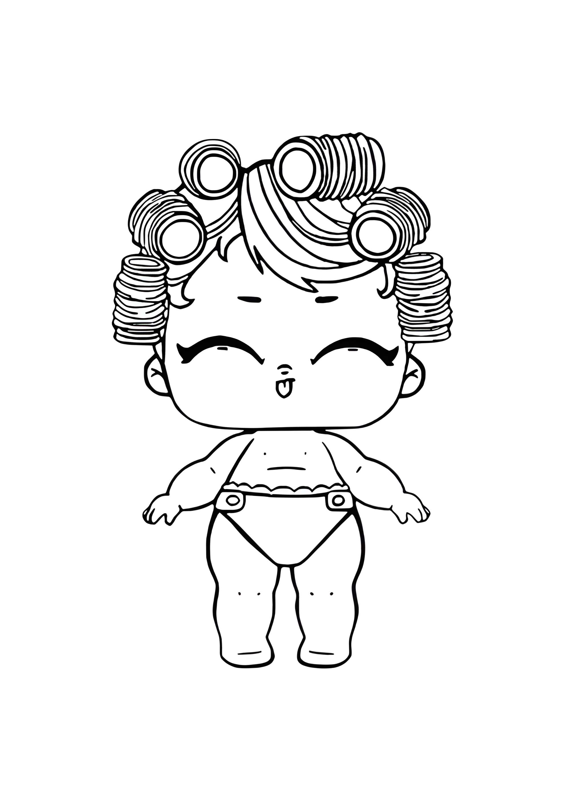 Раскраска ЛОЛ малышка Работяжка