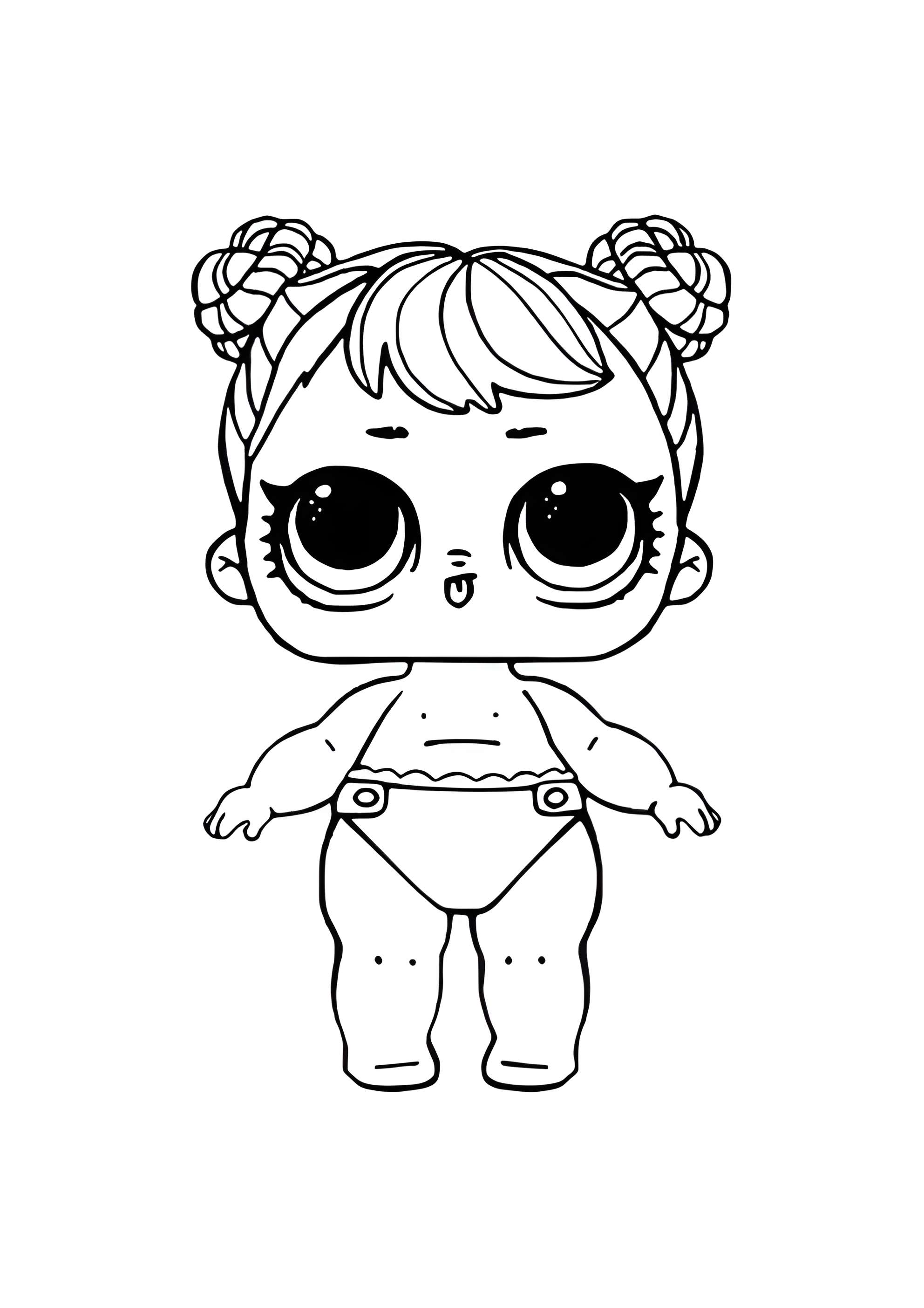 Раскраска ЛОЛ малышка Рассвет