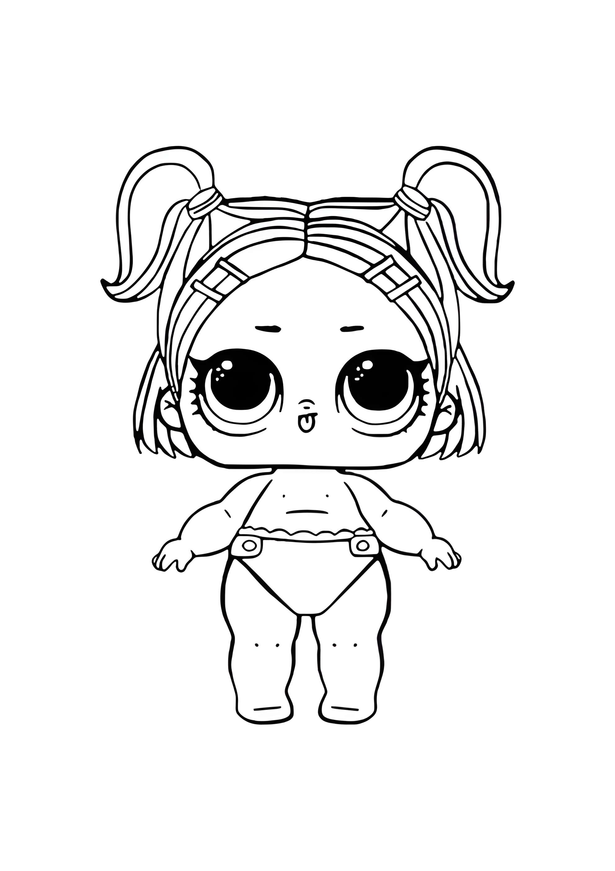 Раскраска ЛОЛ малышка Закат (Даск)