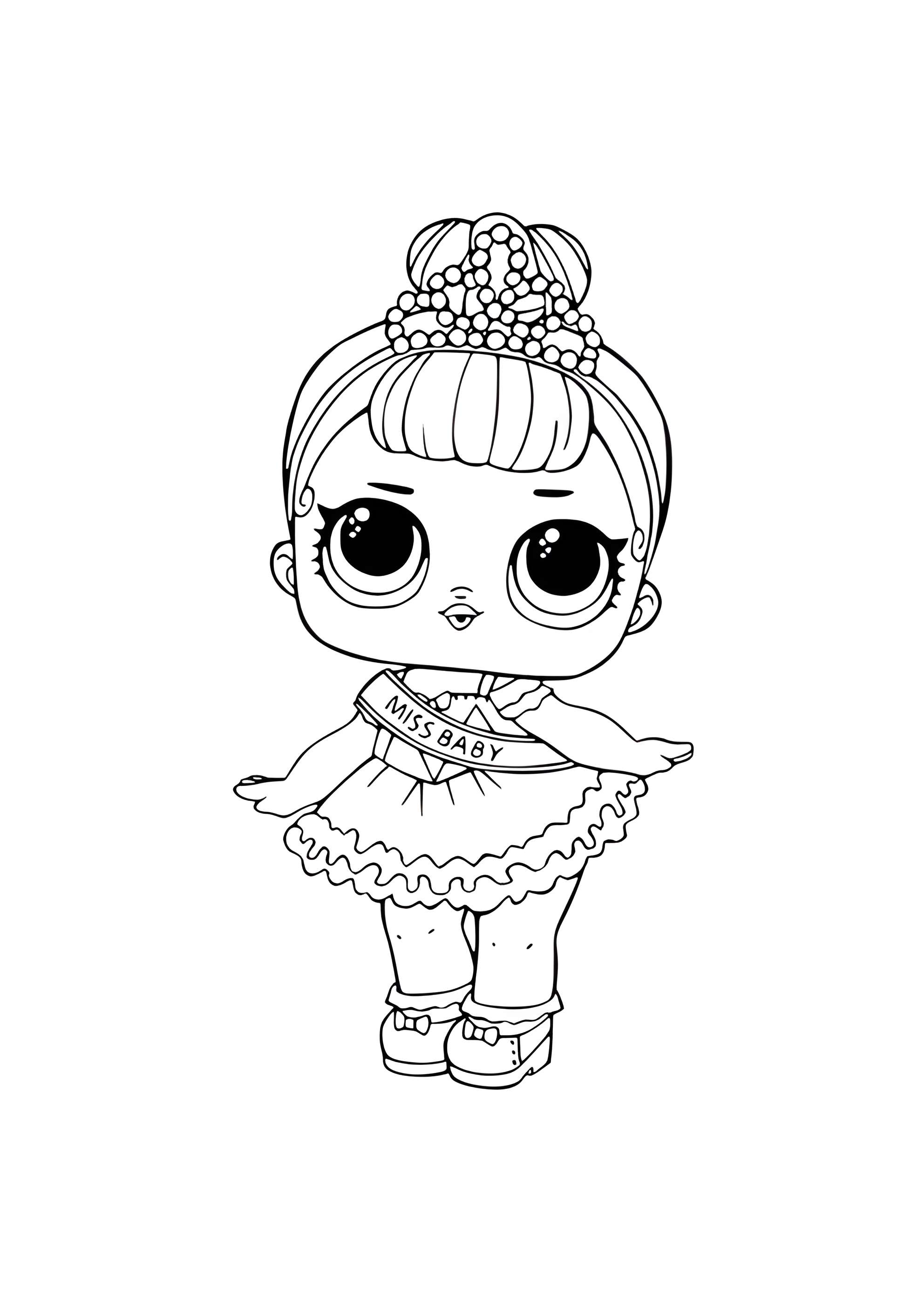 Раскраска ЛОЛ Мисс Бэби