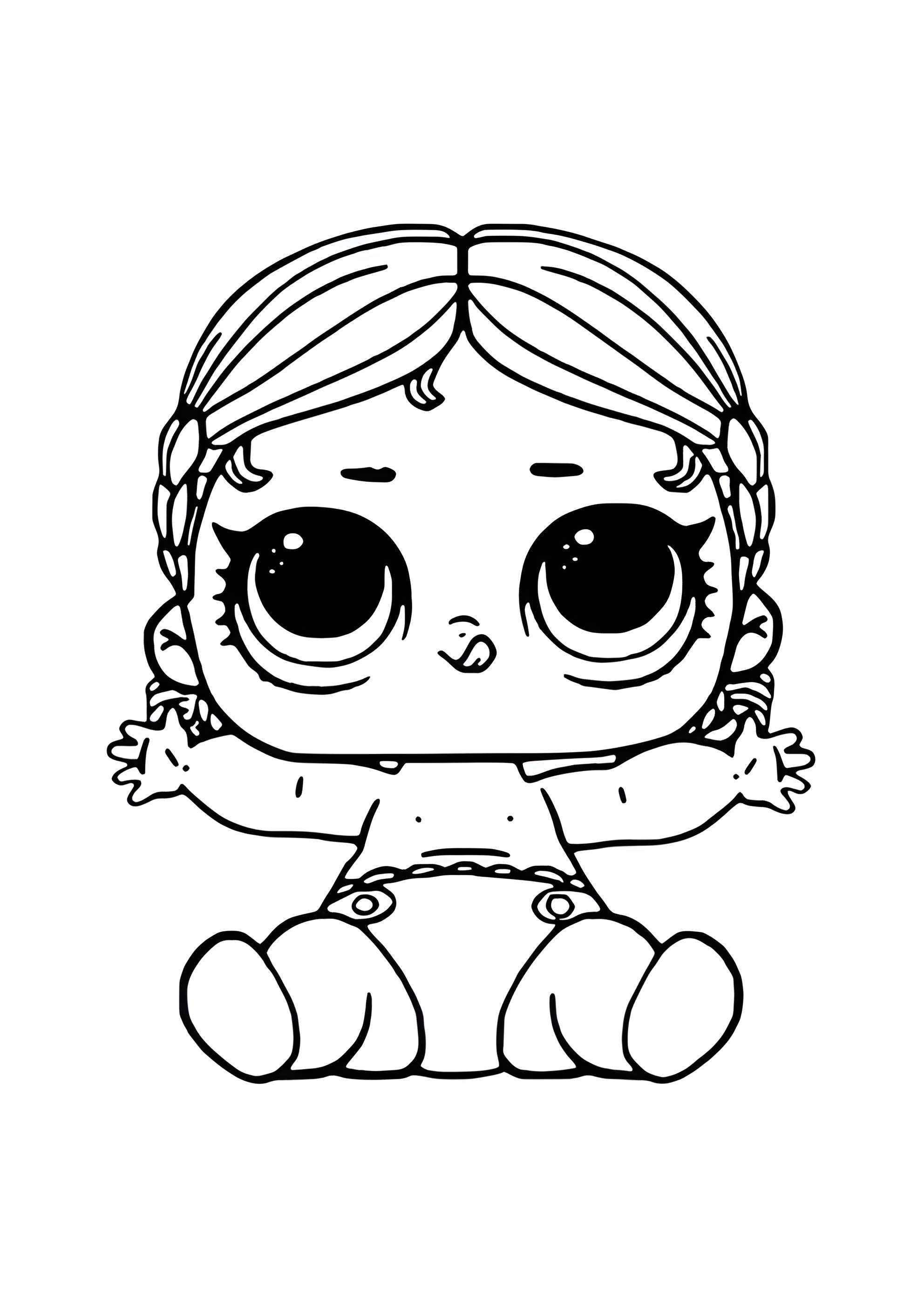 Раскраска ЛОЛ младшая сестрёнка Танцовщица