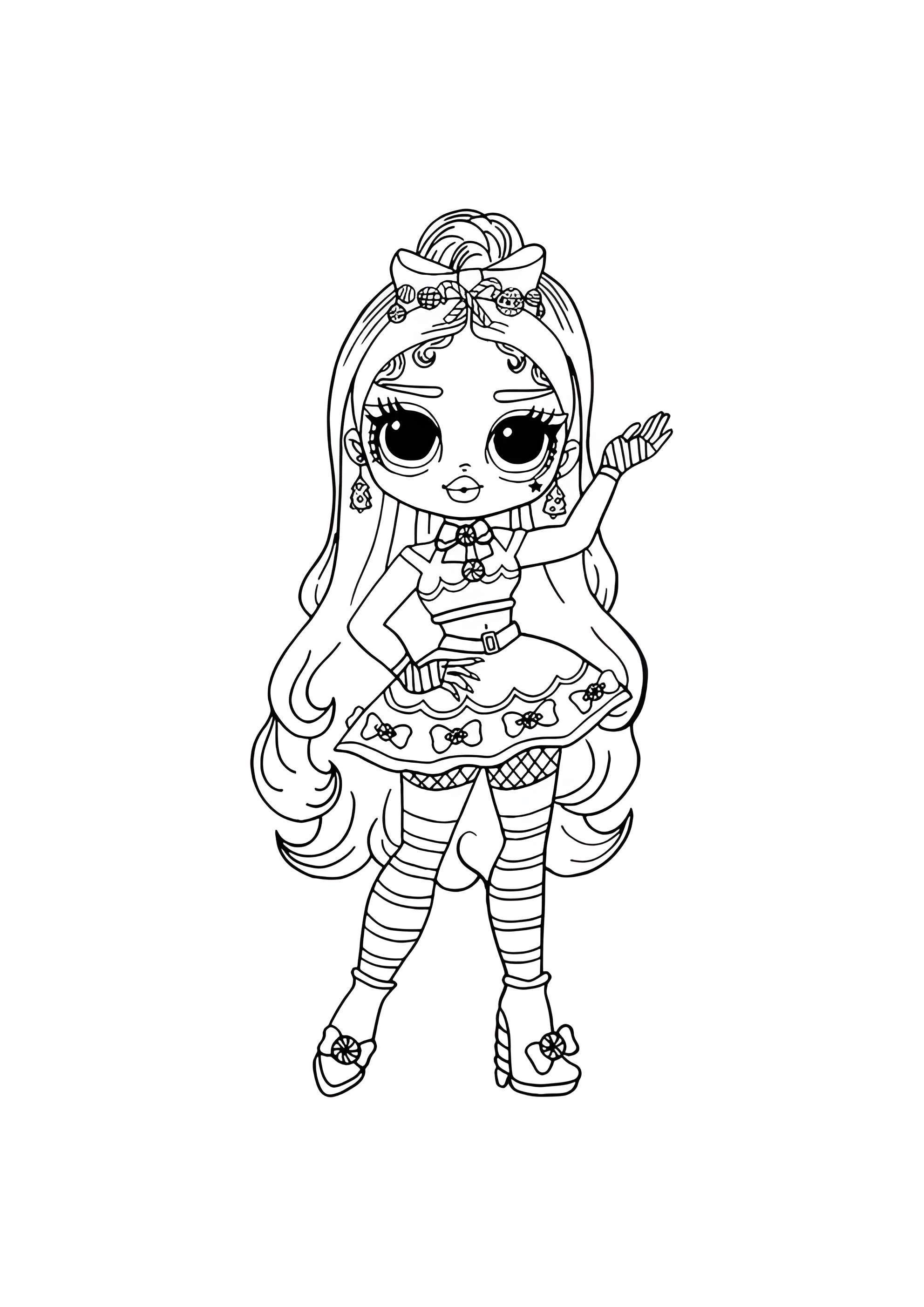 Раскраска ЛОЛ ОМГ блестящая Тинсел