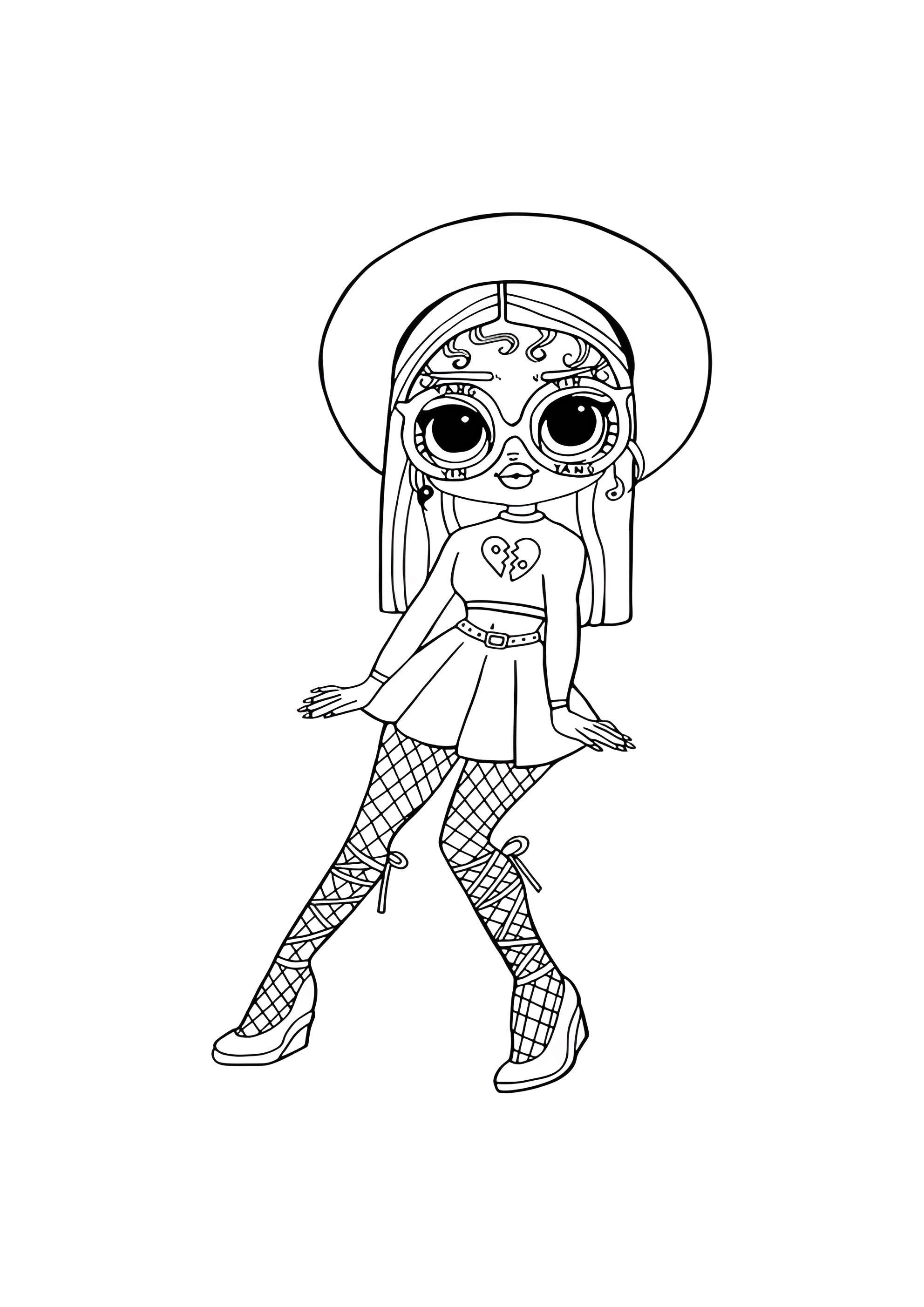 Раскраска ЛОЛ ОМГ близняшка Ян